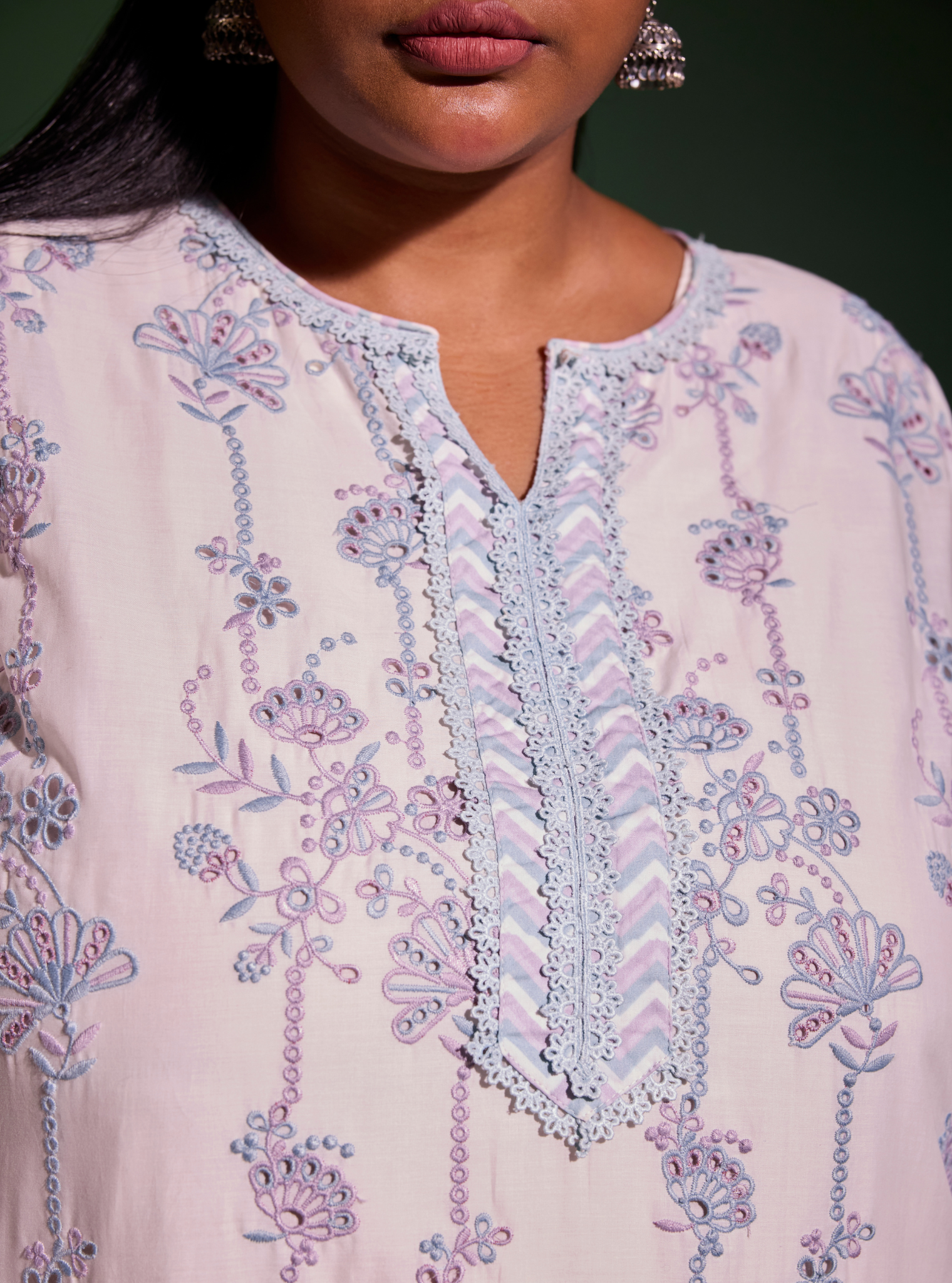 Mulmul Cotton Nair Off White Kurta With Mulmul Cotton Nair Off White Pant