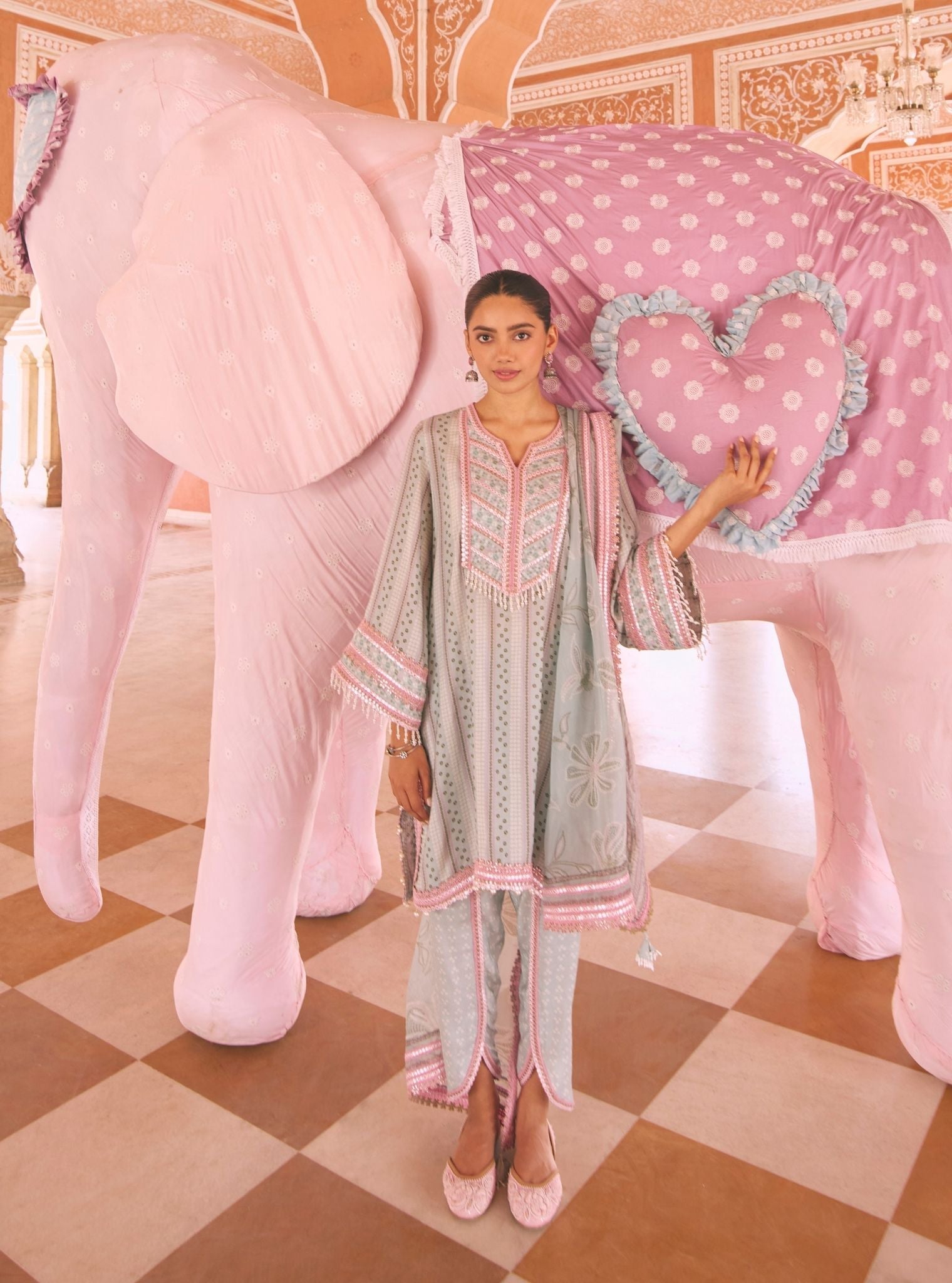 Vanera Lawn Blue Kurta Set