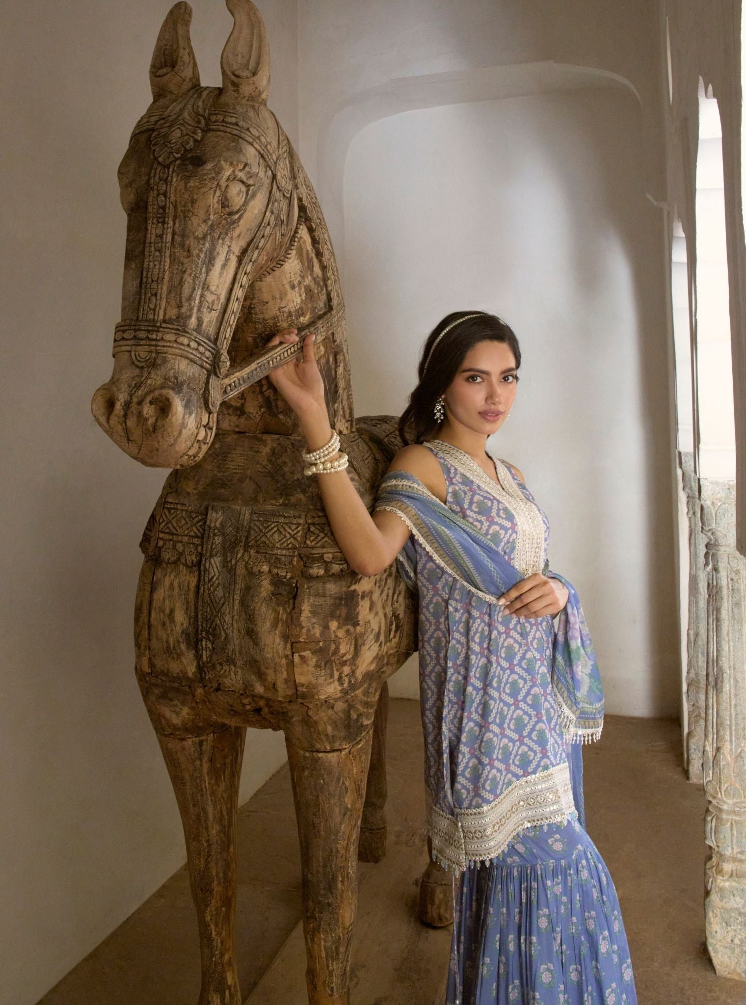Divaya Lawn Blue Kurta Set