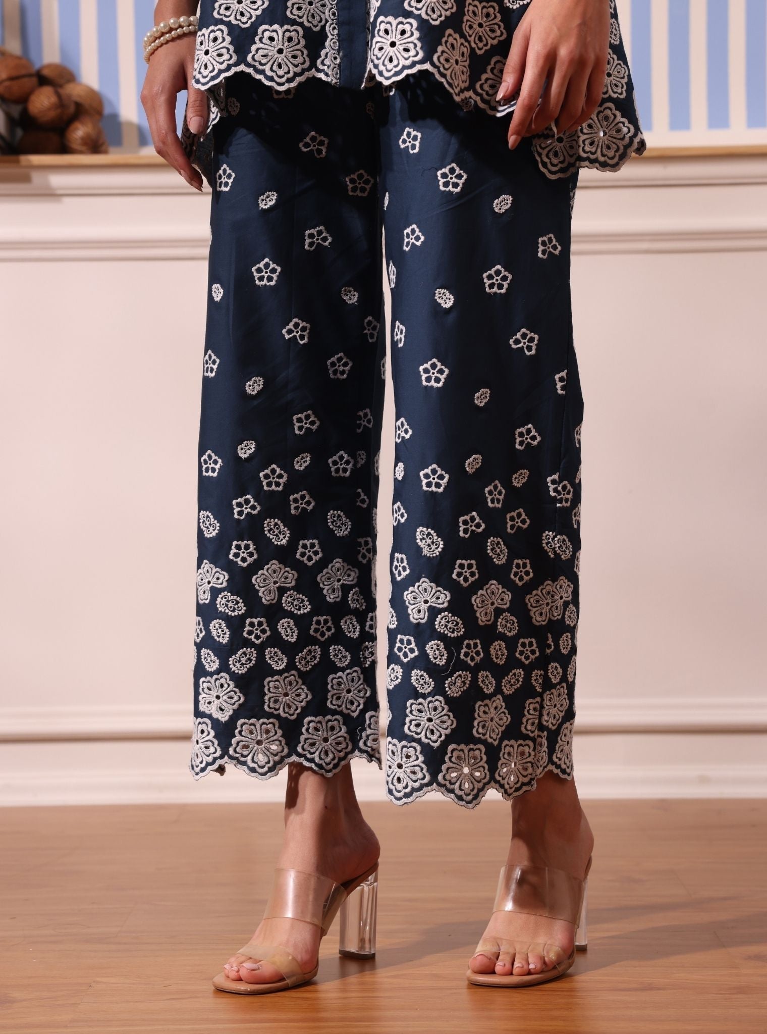 Nidha Cotton Navy Co-ord Set