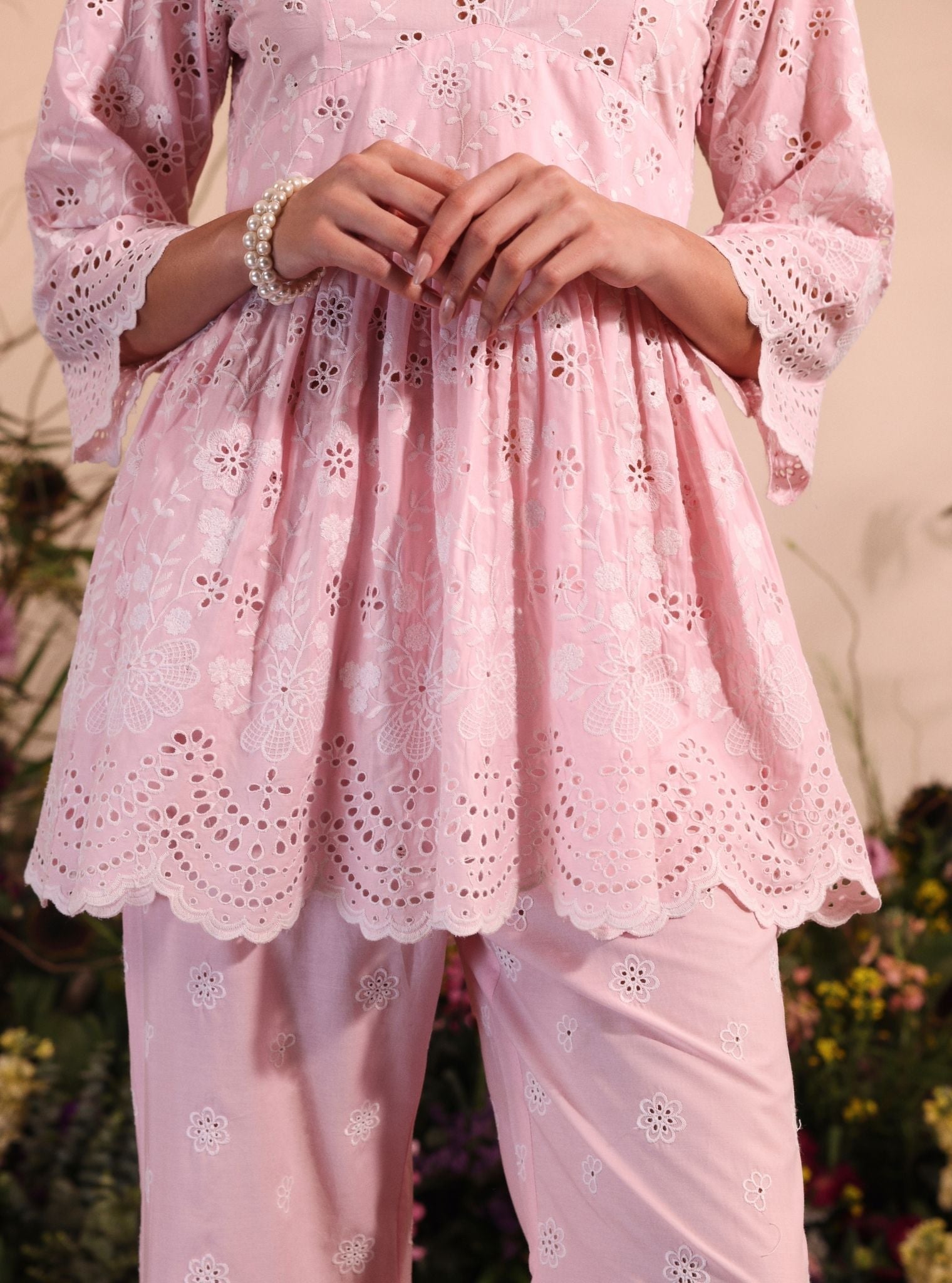 Dica Cotton Light Pink Co-ord Set