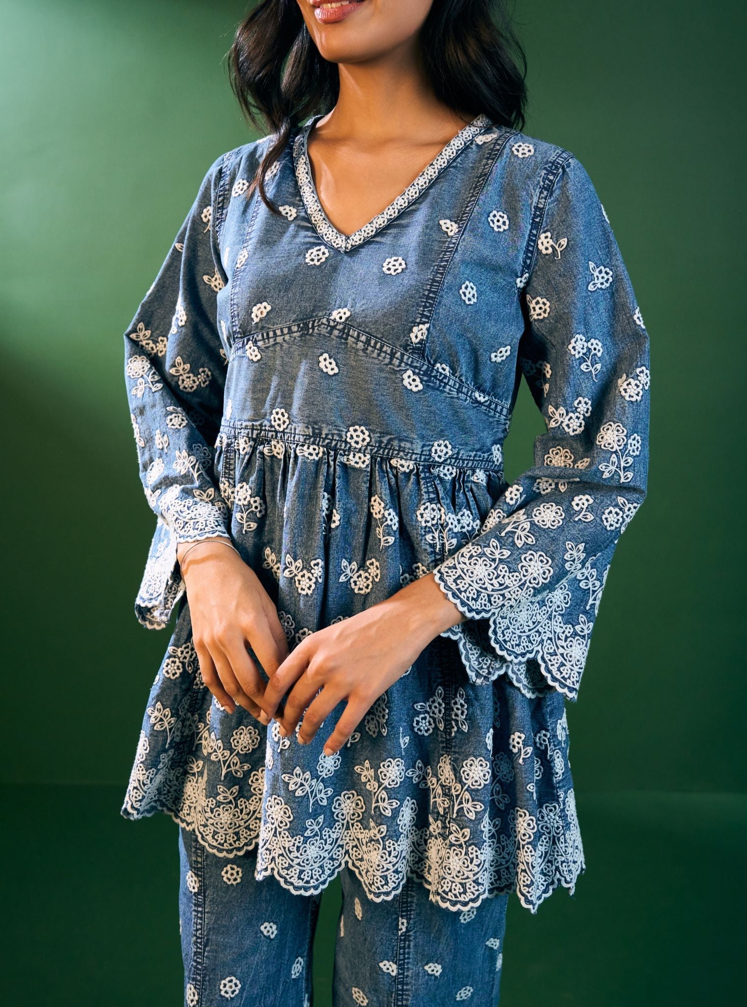 Sariona Denim Co-ord Set