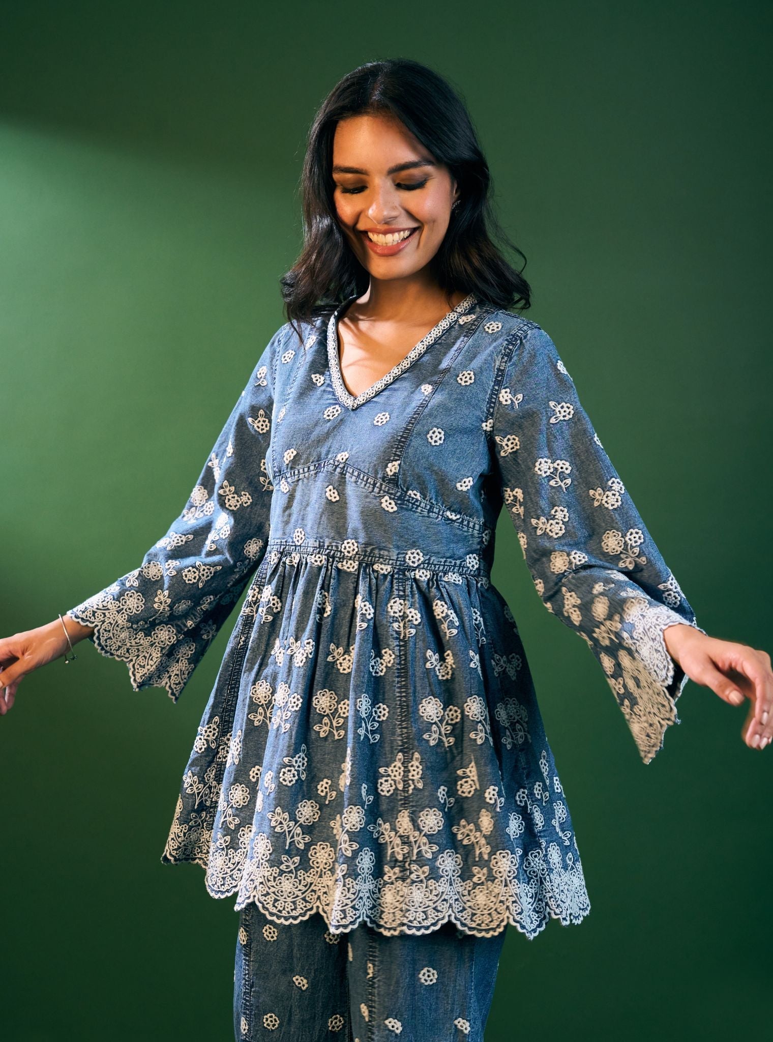 Sariona Denim Co-ord Set