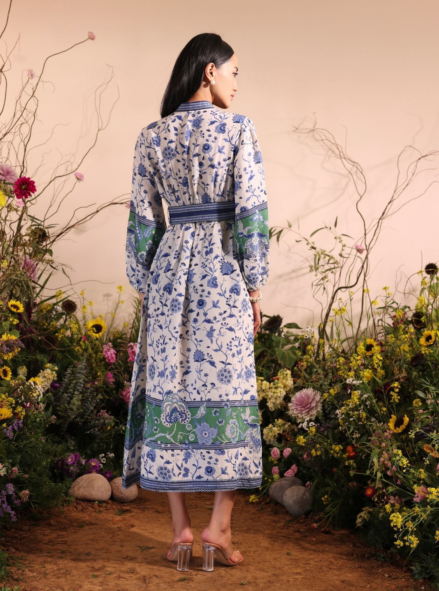 Linnea Lawn Printed Off White Dress