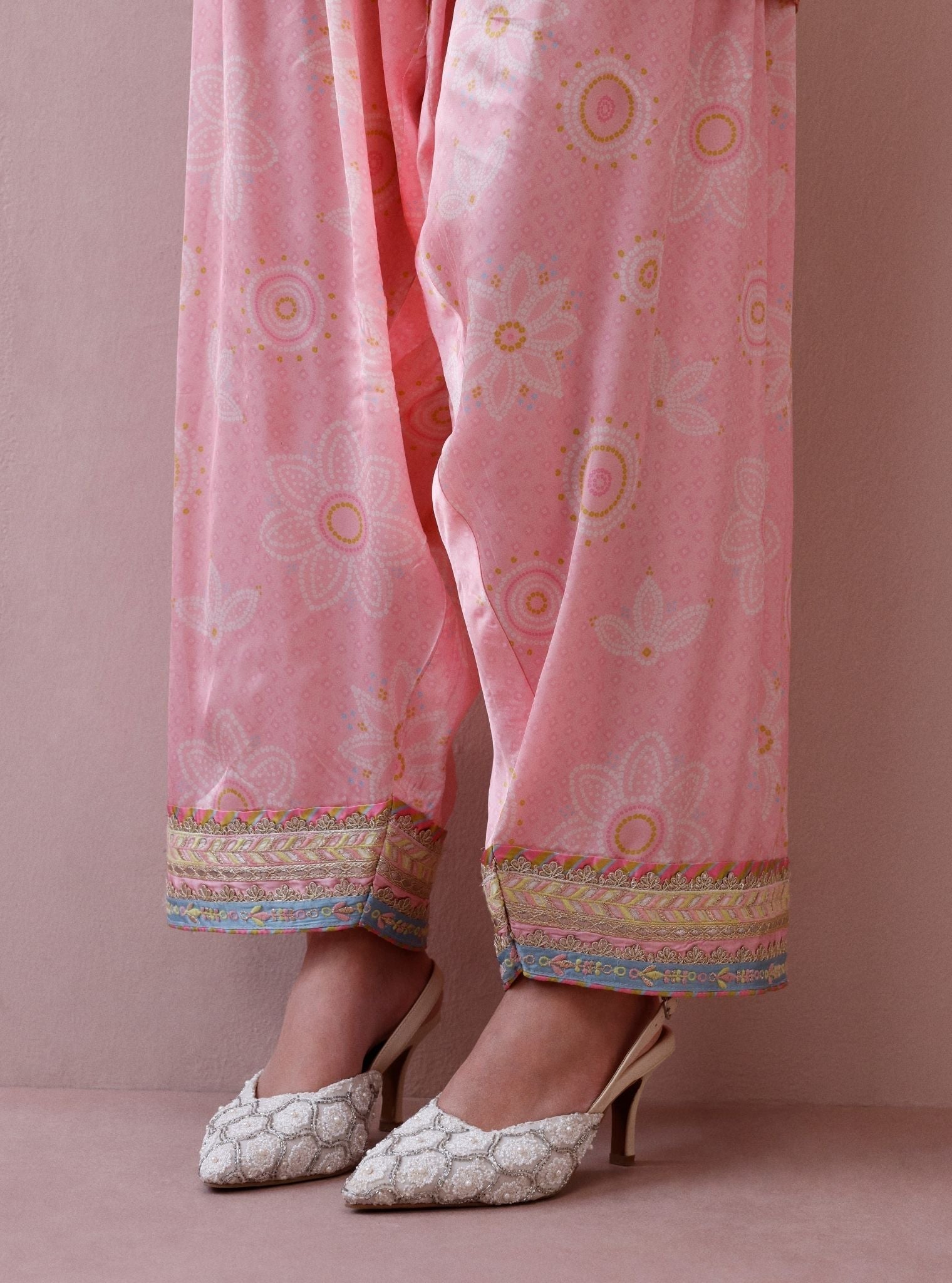 Kiva Cupro Satin Off-White with Farshi Salwar