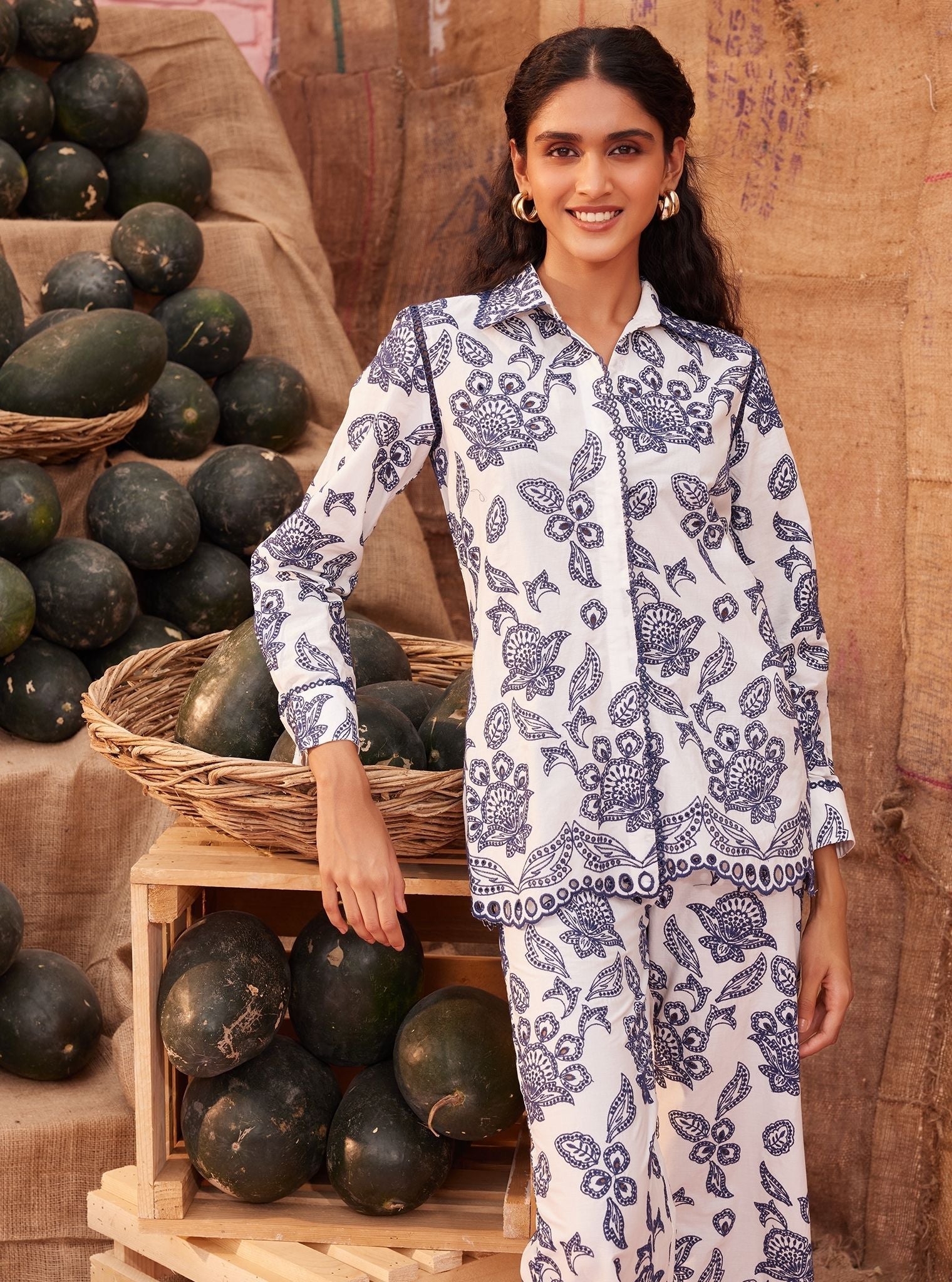 Sasha Cotton White Co-ord Set