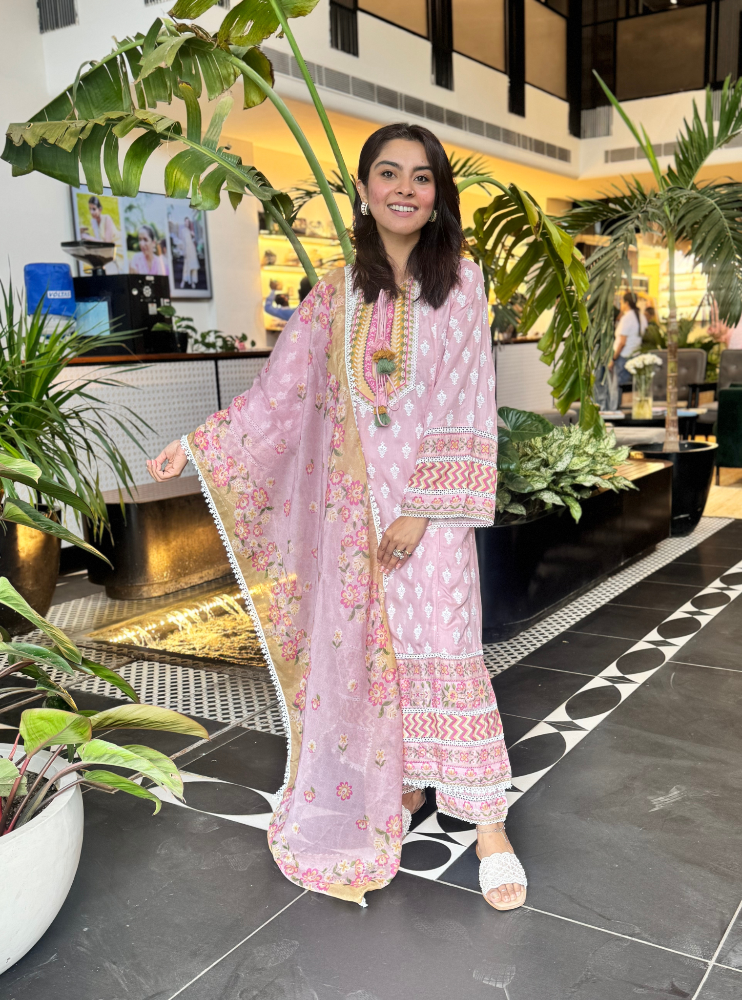 Anvita Lawn Pink Kurta Set