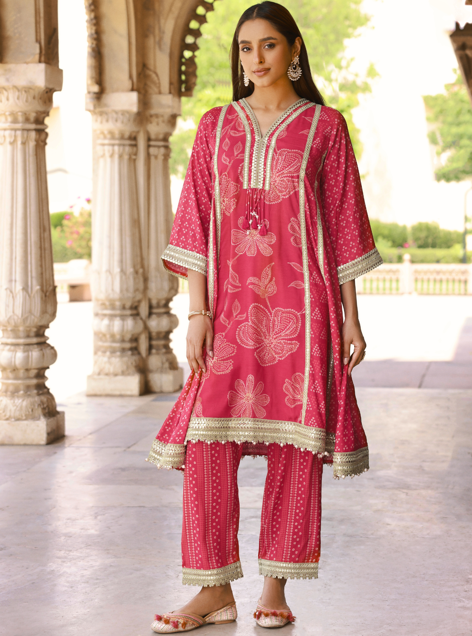 Vrishti Organza Fuschia Kurta Set