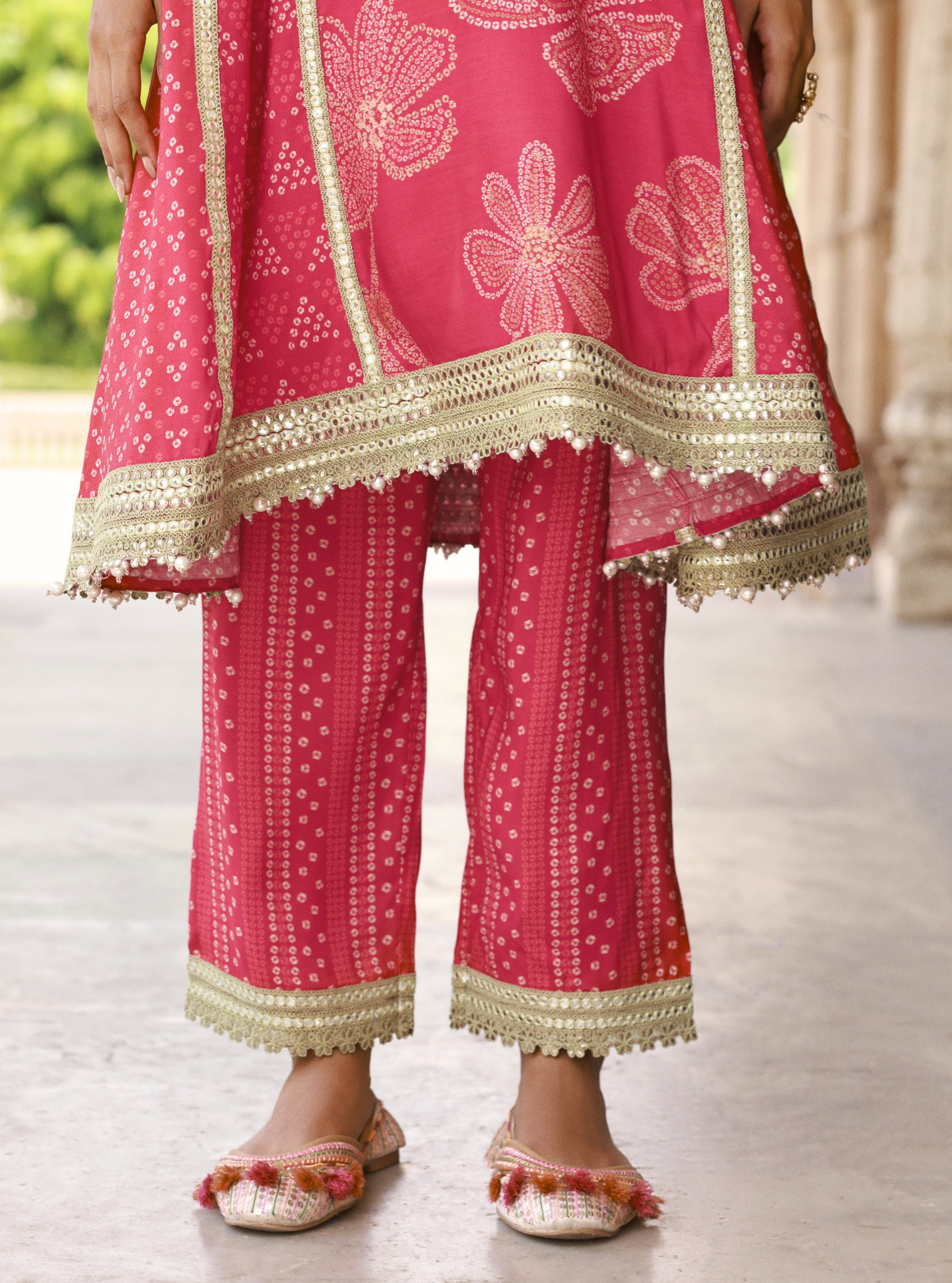 Vrishti Organza Fuschia Kurta Set