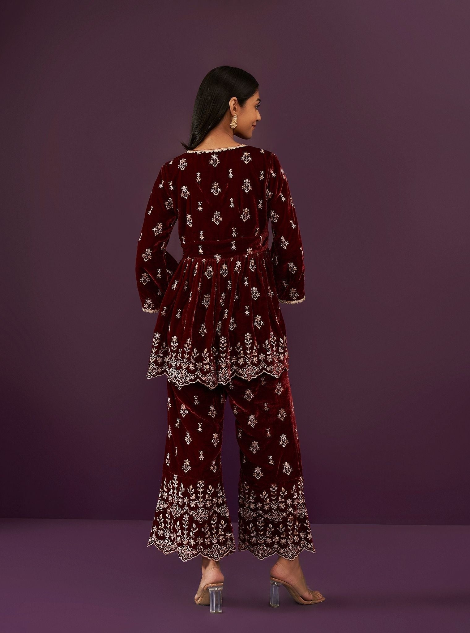 Kessie Velvet Wine Top Set