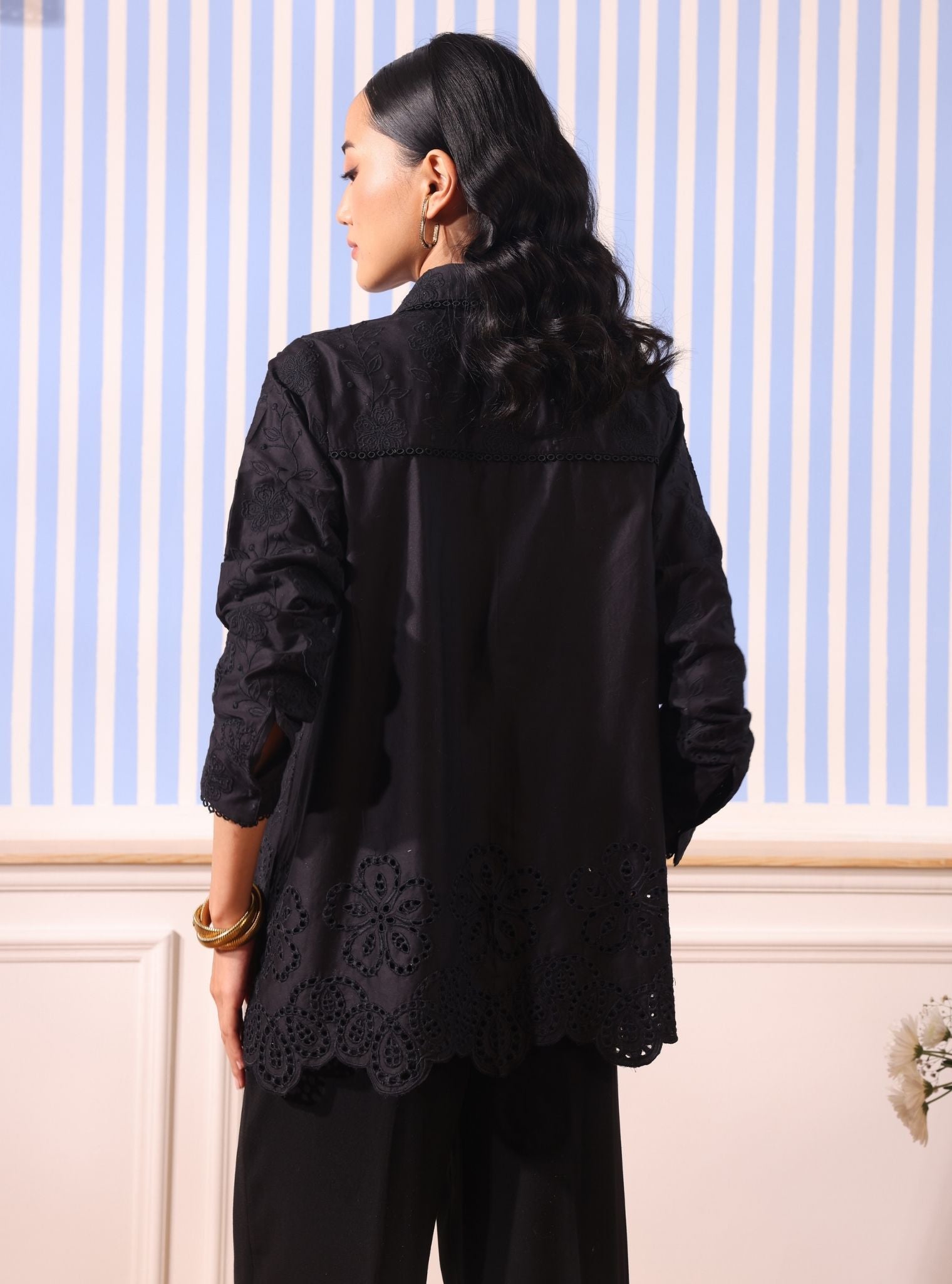 Romy Cotton Black Shirt