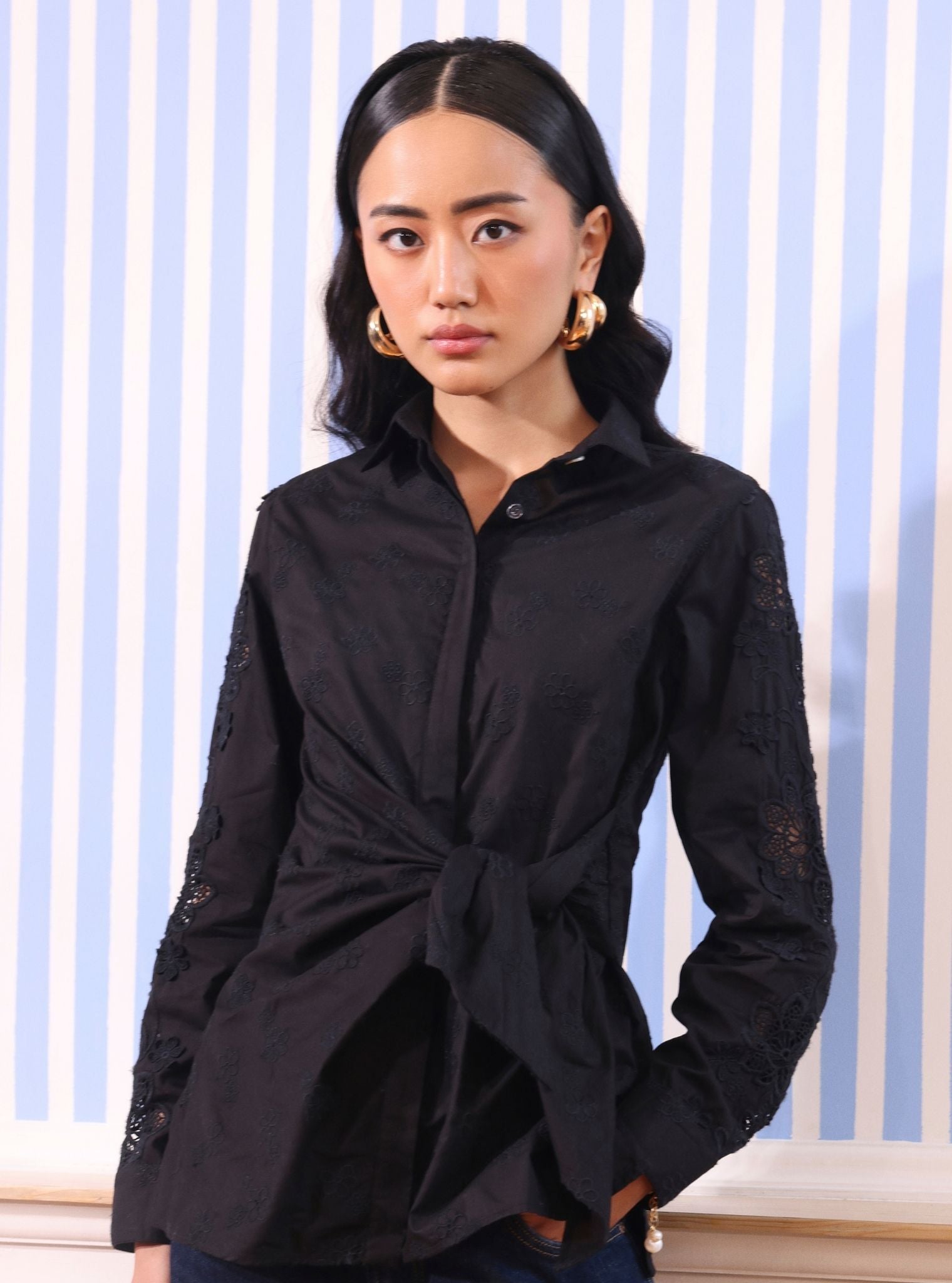 Otto Cotton Black Shirt
