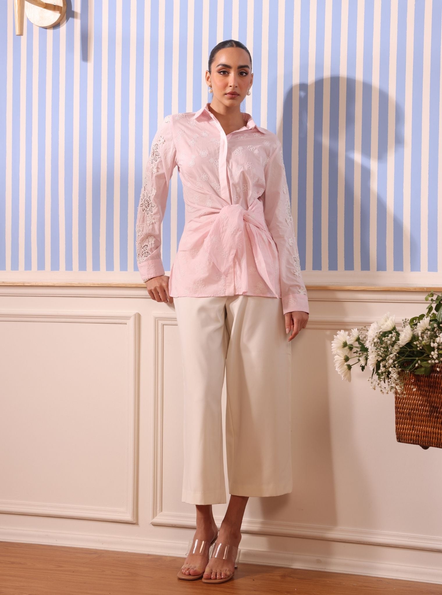 Otto Cotton Light Pink Shirt