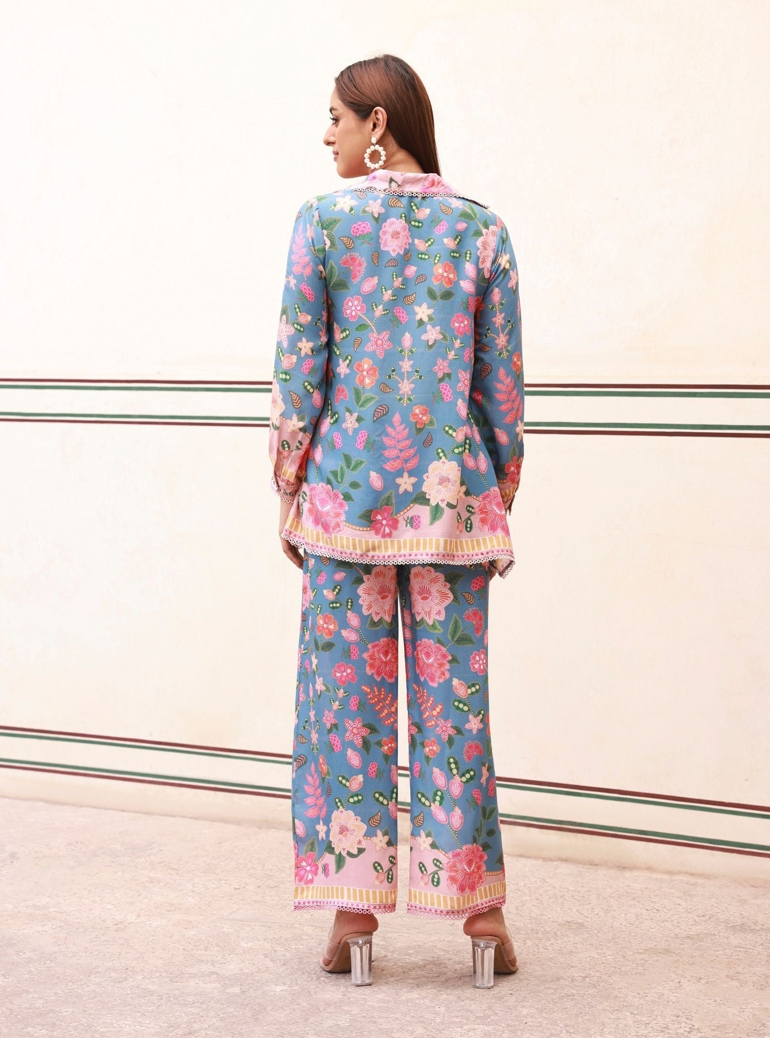 Raisa Lawn Printed Dark Denim Co-ord Set