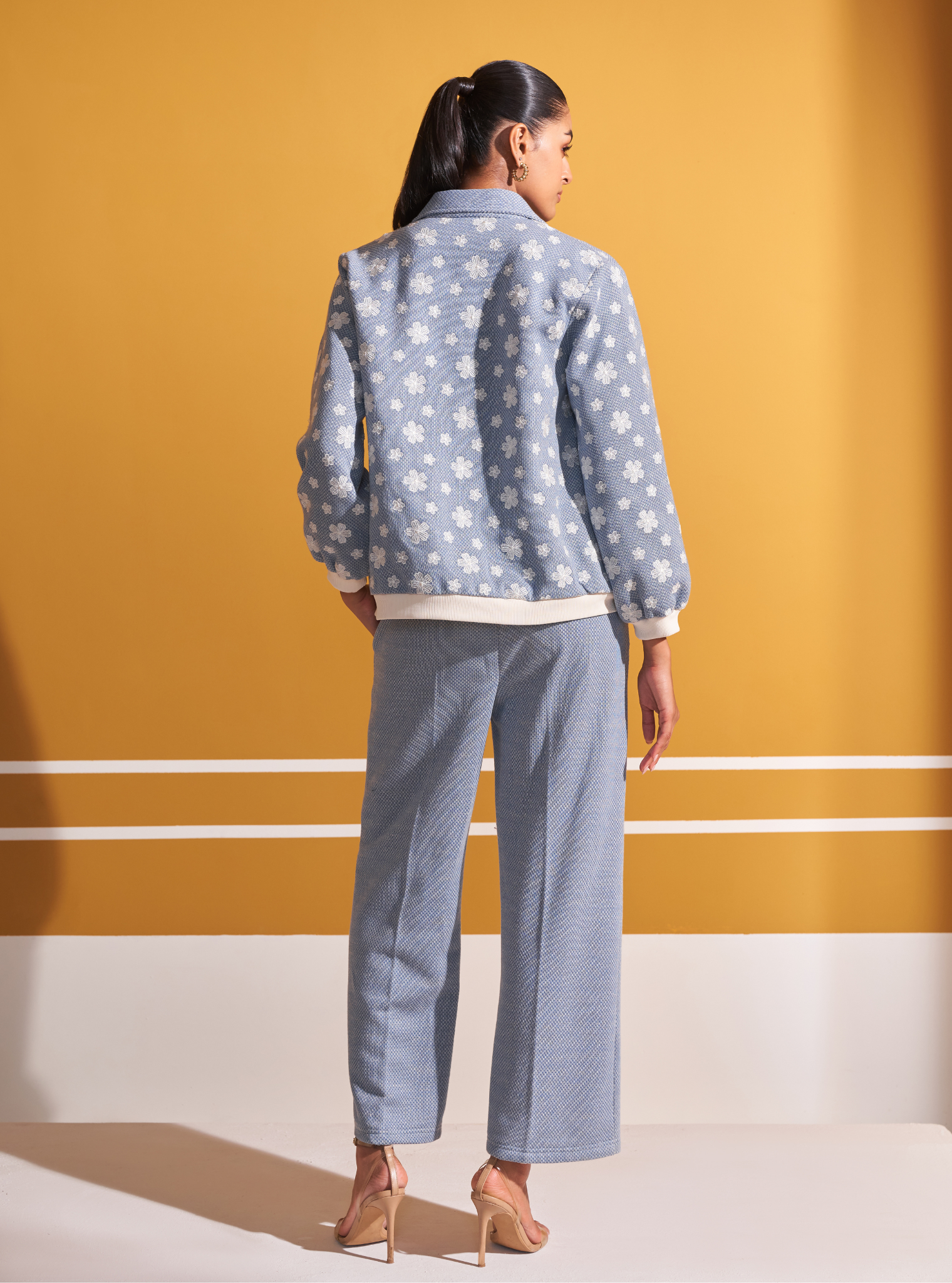 Edith Lurex Knit Blue Jacket