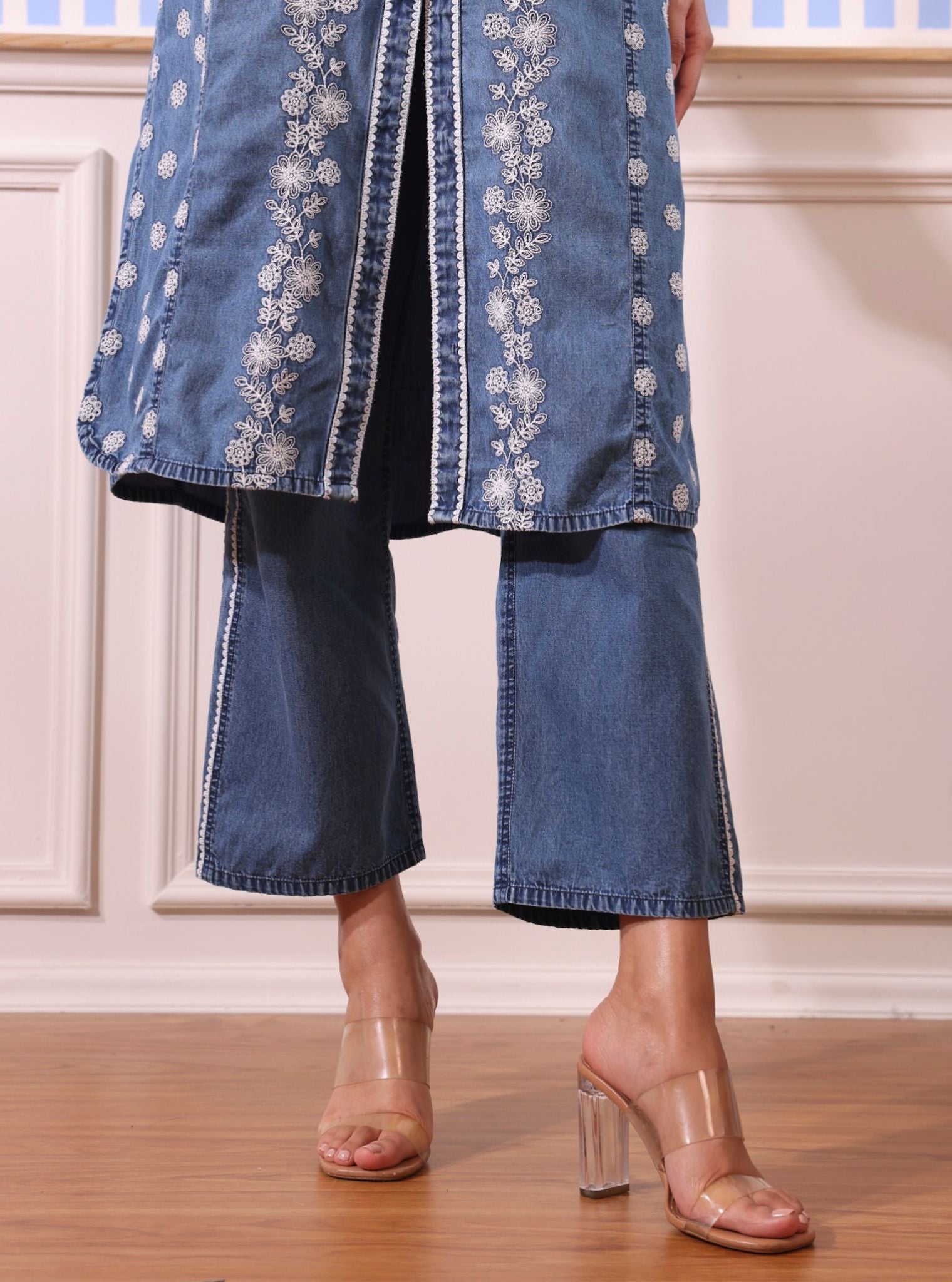 Stellan Denim Blue Kurta Co-ord Set