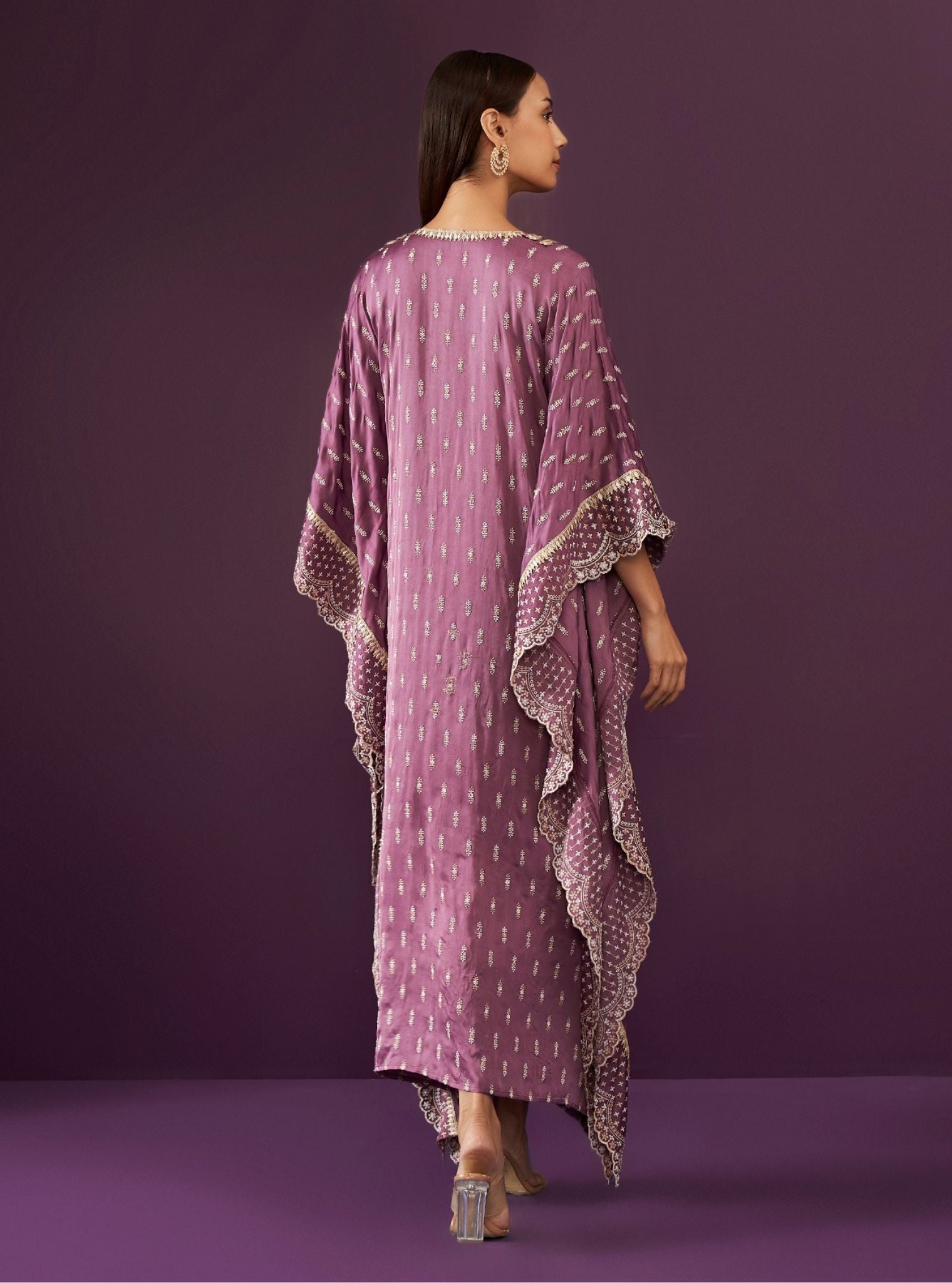 Florian Cupro Satin Purple kaftan