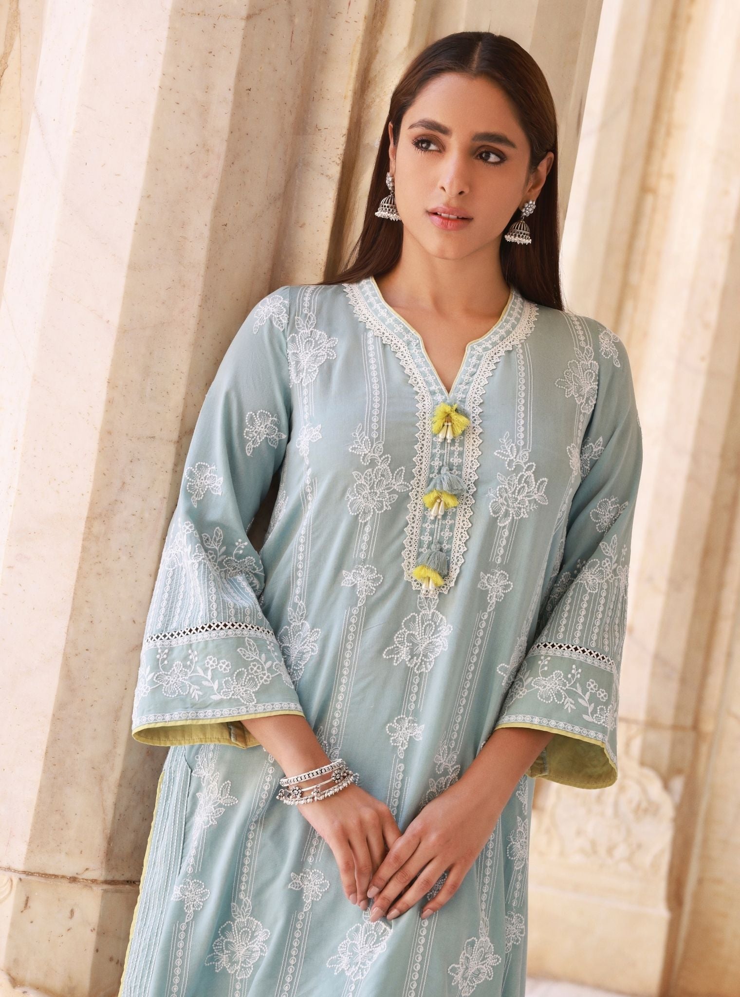 Rimeli Lawn Blue Kurta Set