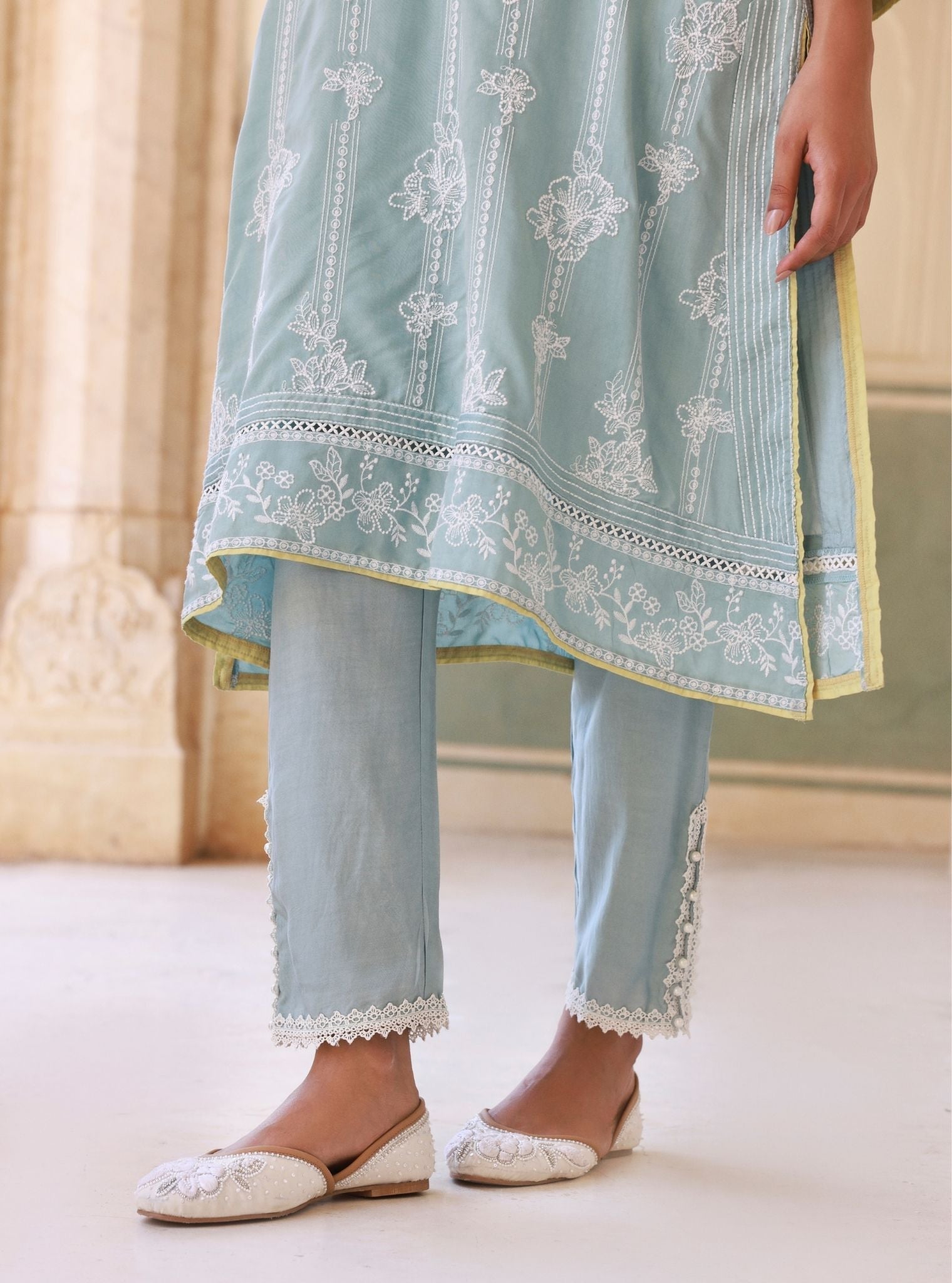 Rimeli Lawn Blue Kurta Set