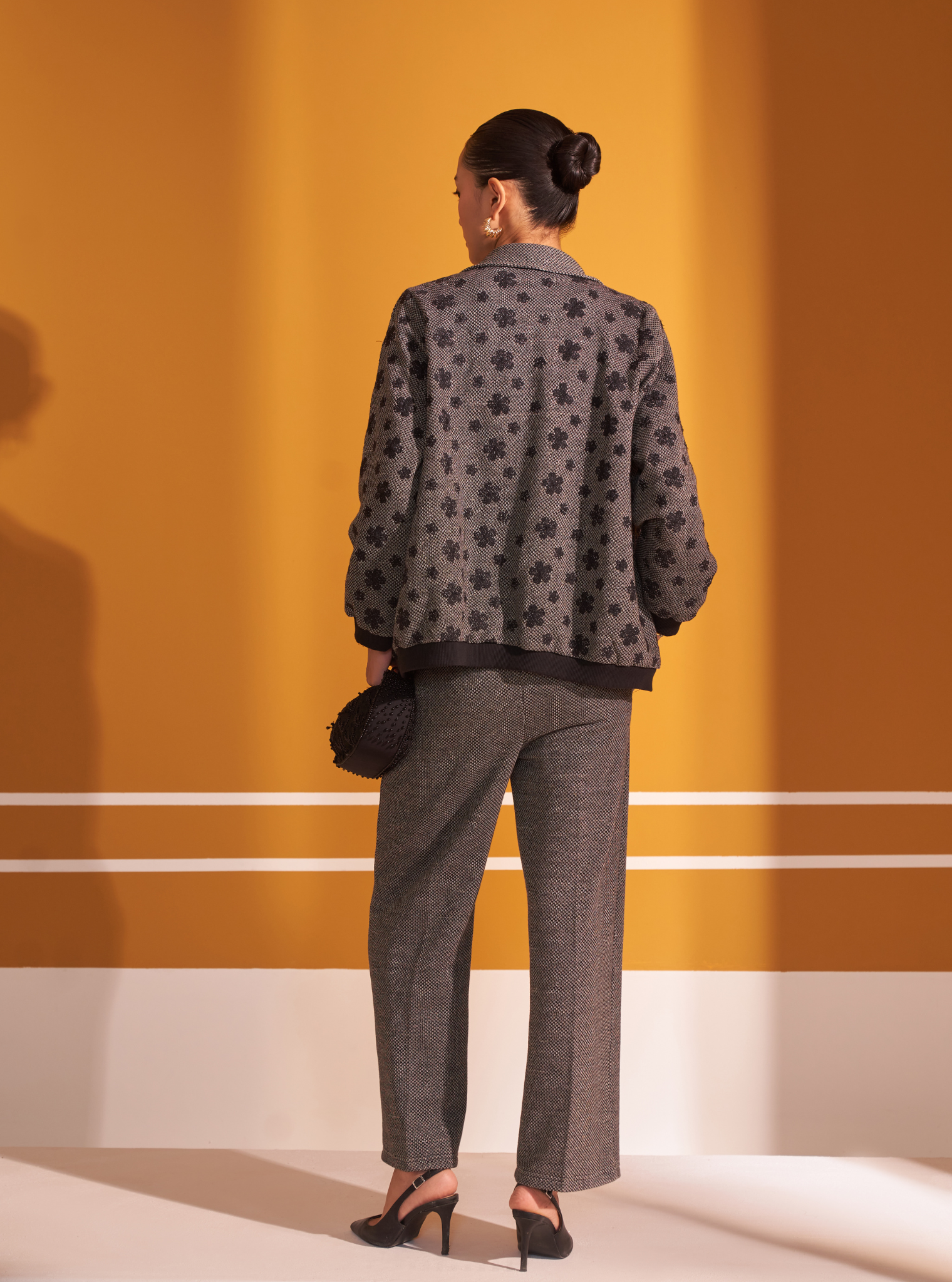 Edith Lurex Knit Black Co-ord Set