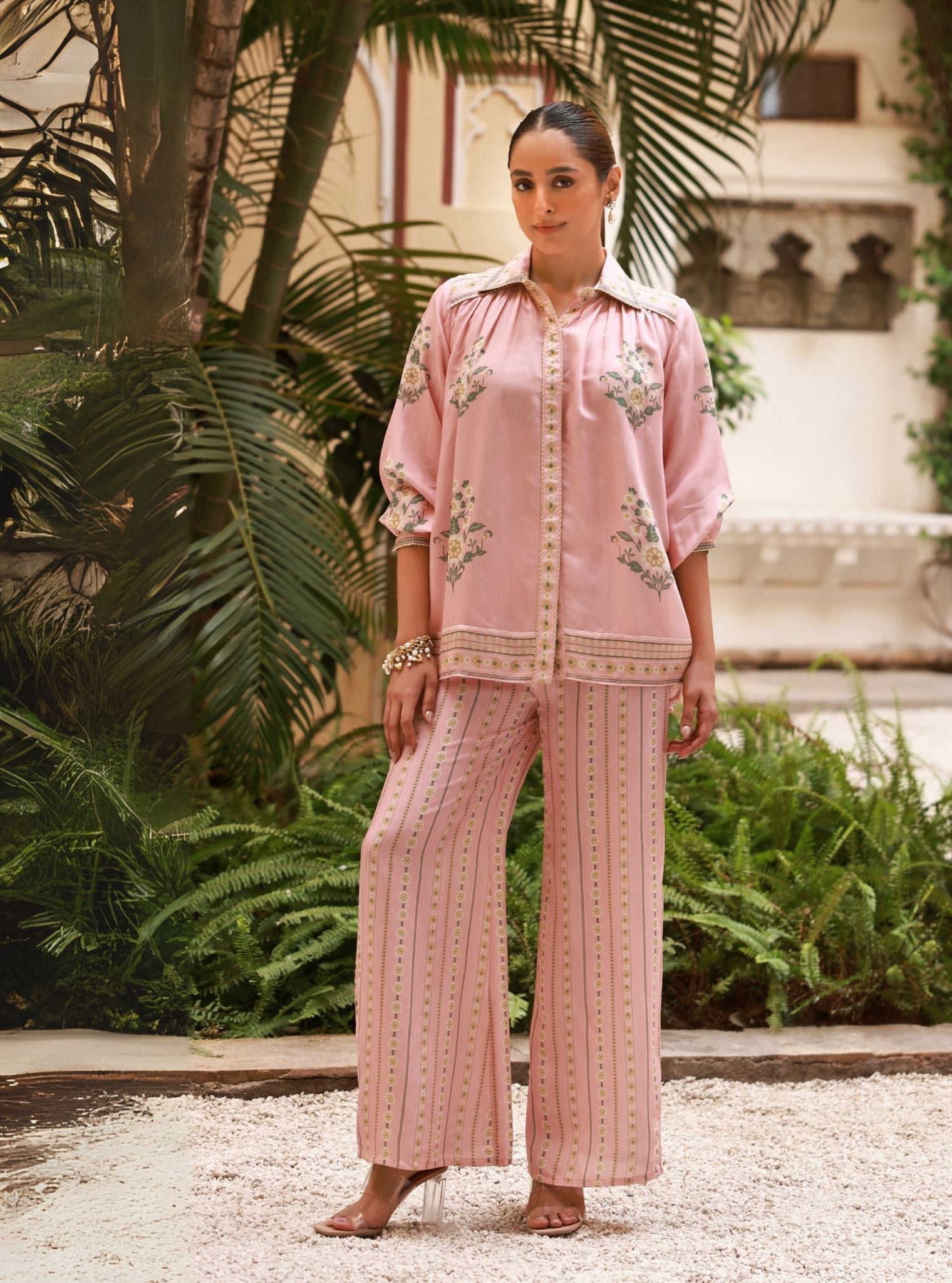 Svea Lawn Printed Pink Co-ord Set