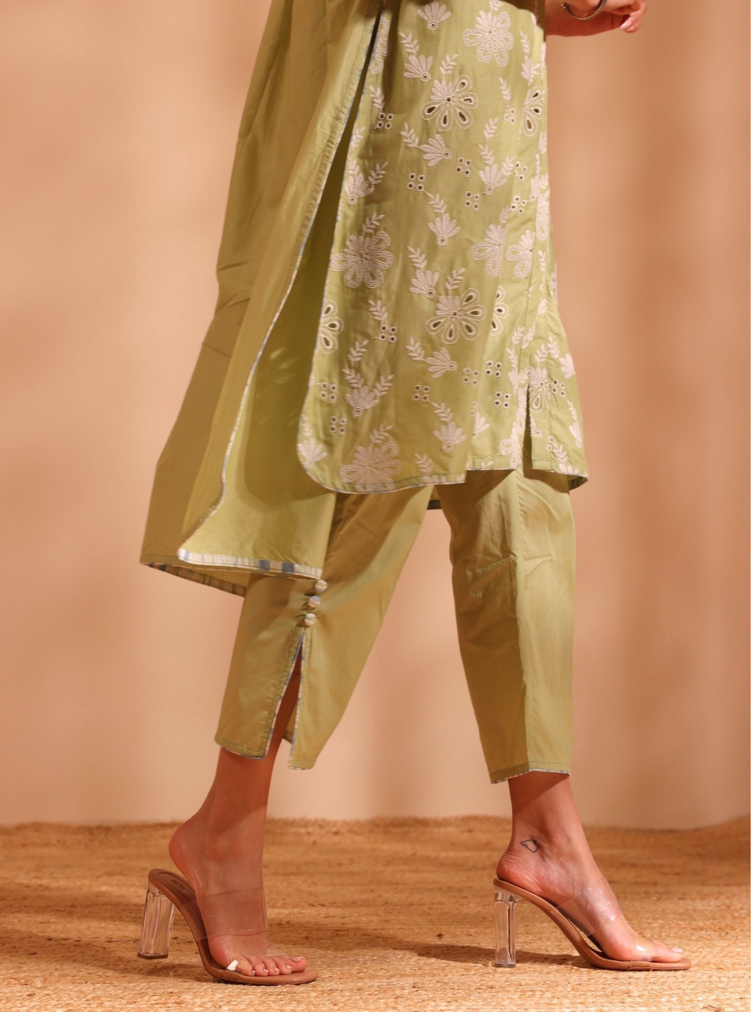 Niva Supima Cotton Green Long Co-ord Set
