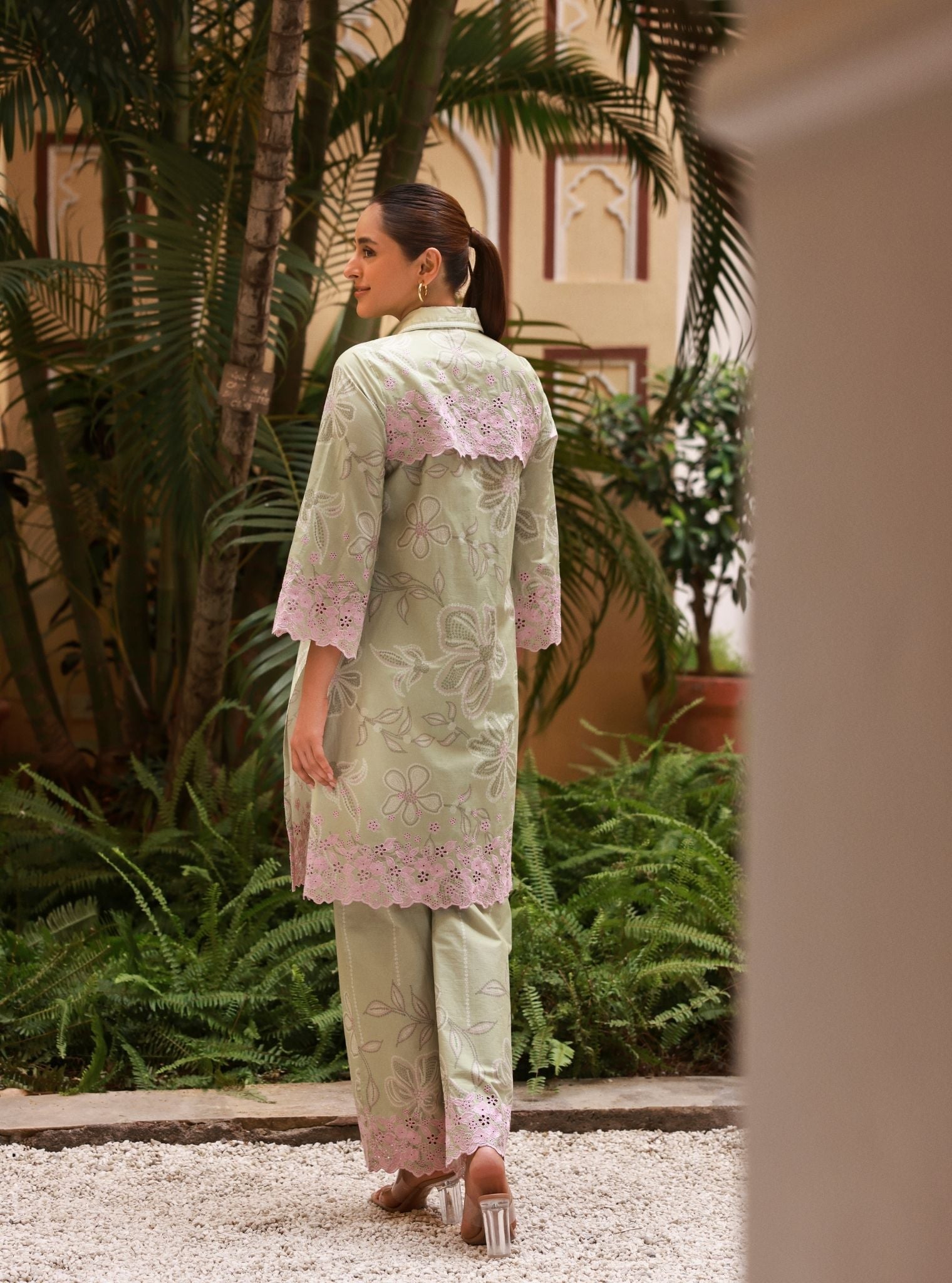 Neris Cotton Printed Green Co-ord Set