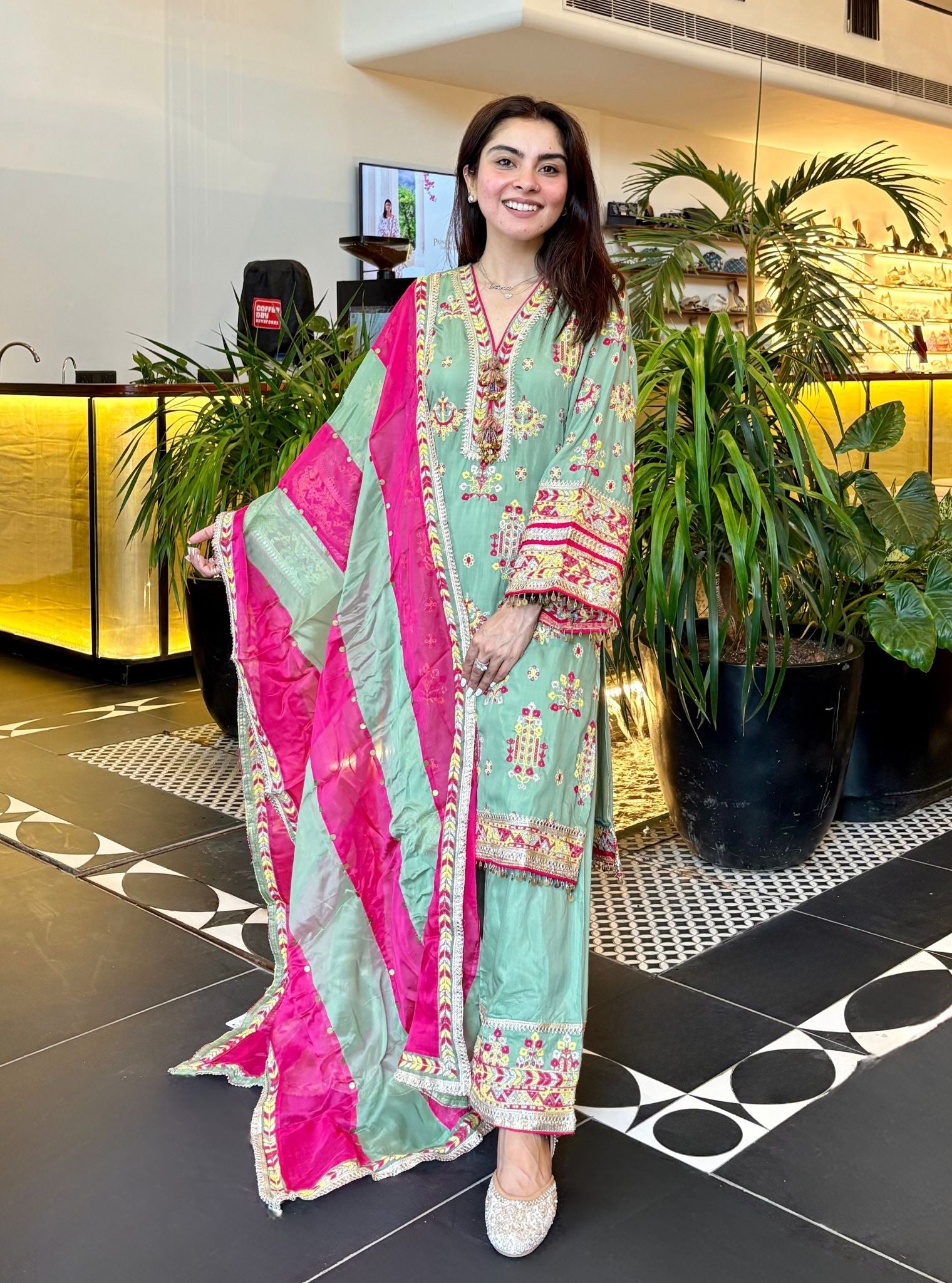 Noreya Lawn Sage Green Kurta Set