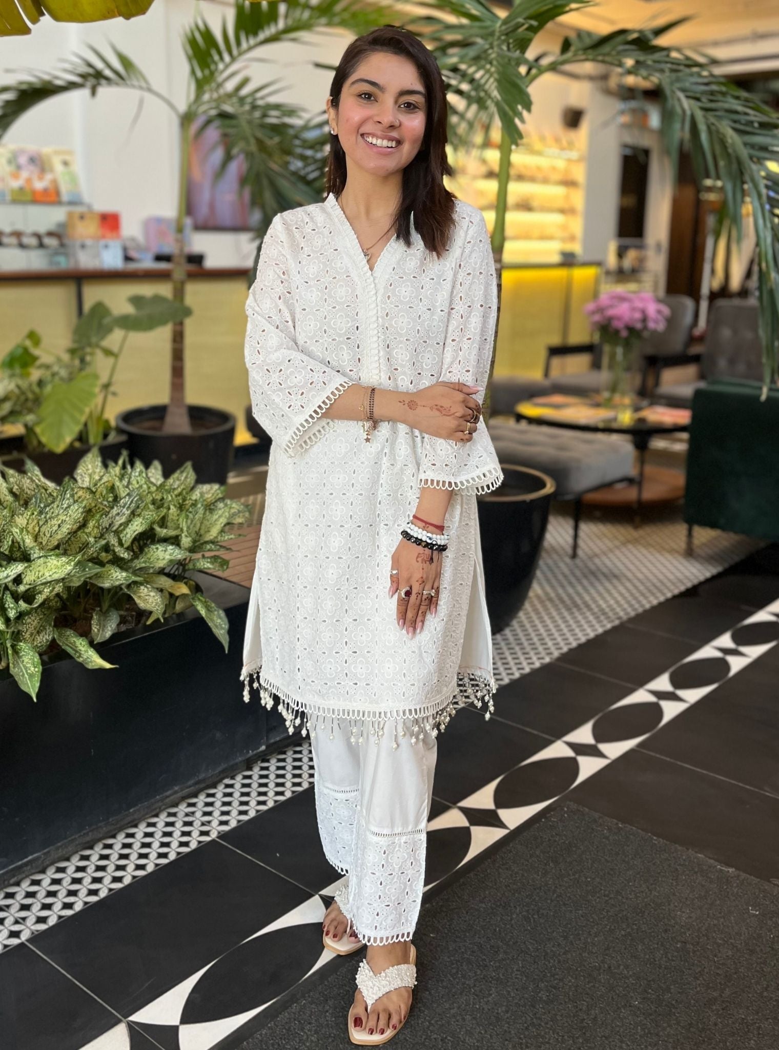 Danira Supima Cotton White Kurta Set