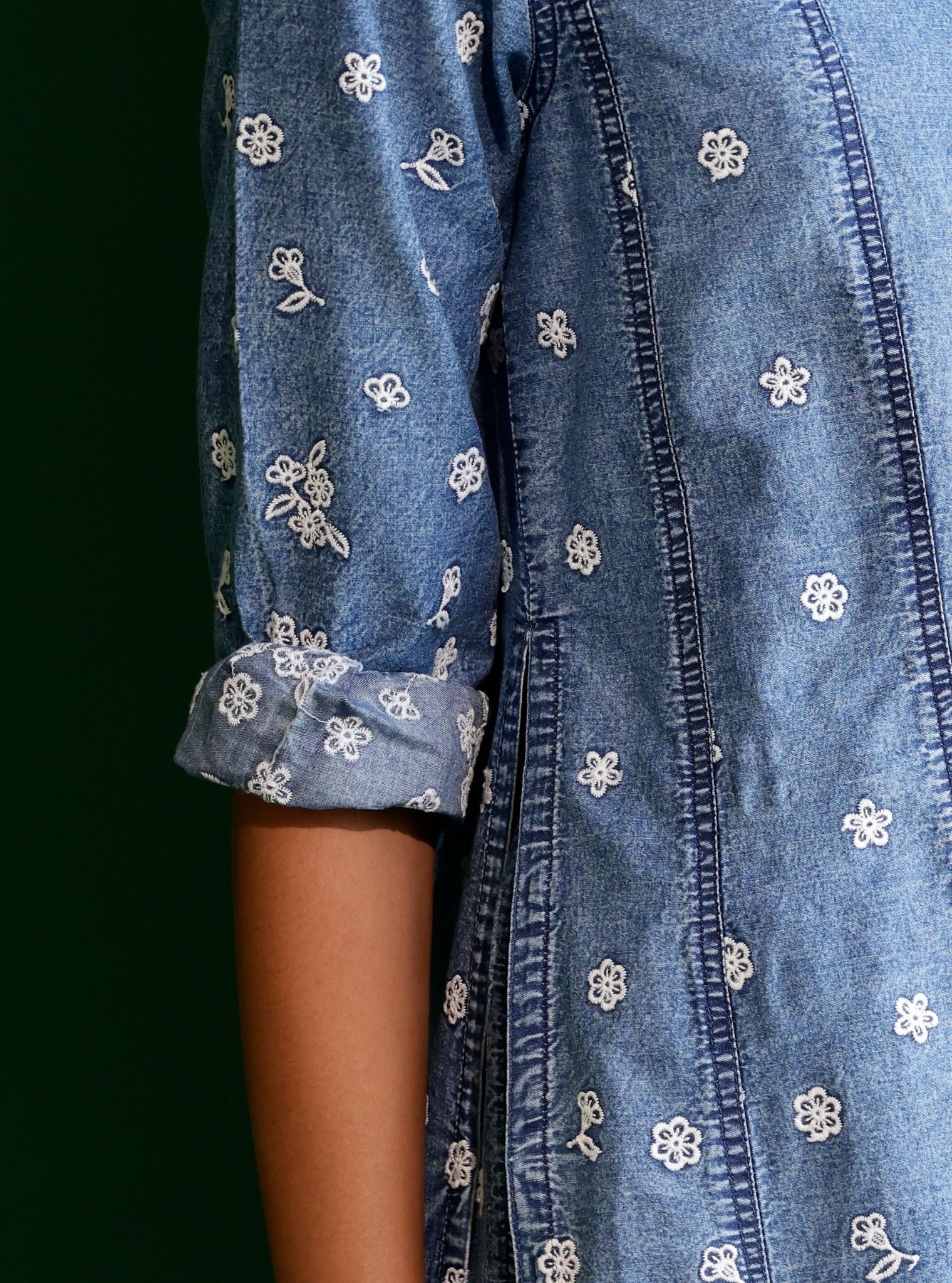 Moor Denim Long Shirt Co-ord Set