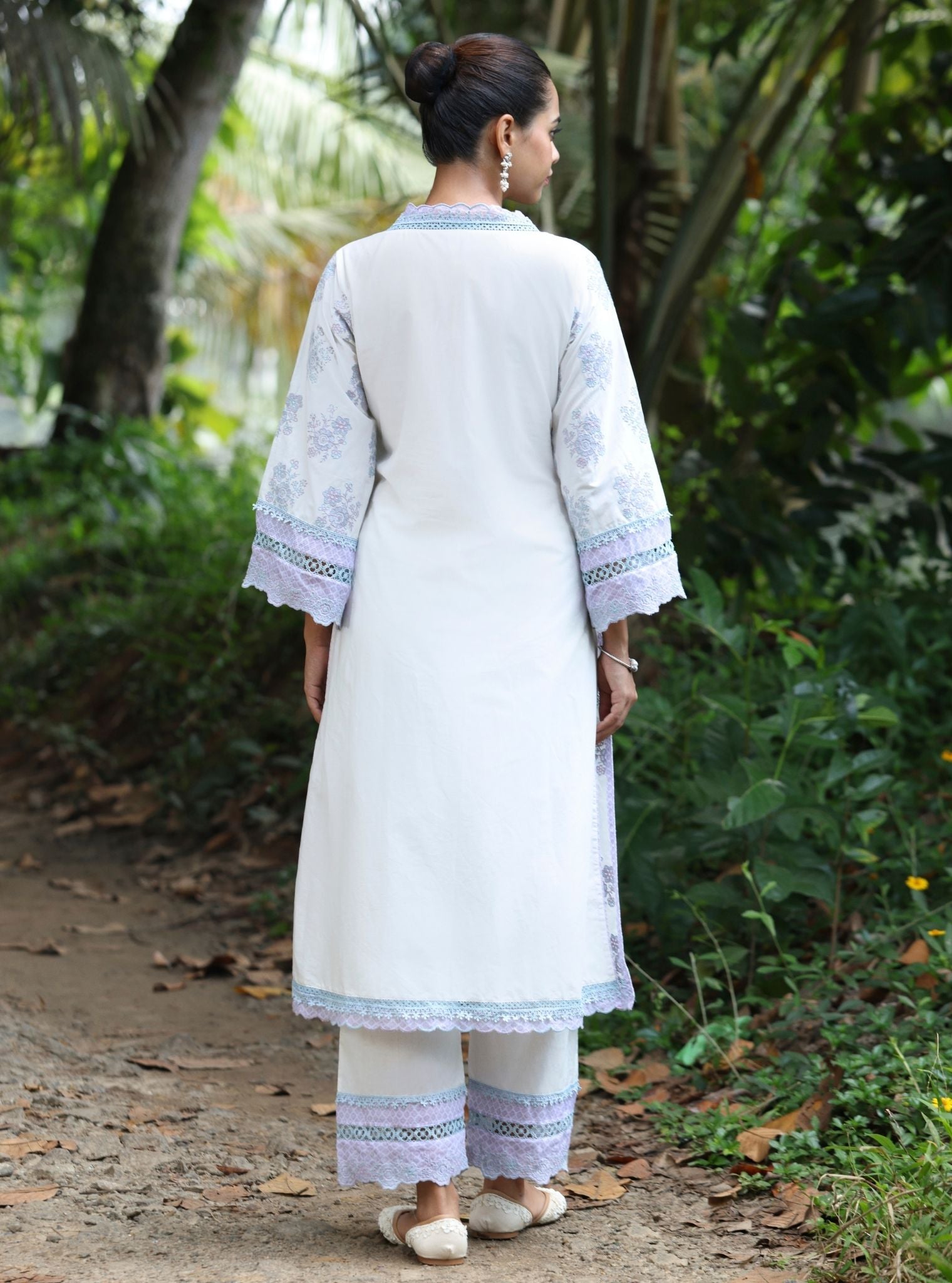 Arasi Supima Cotton White Kurta Set