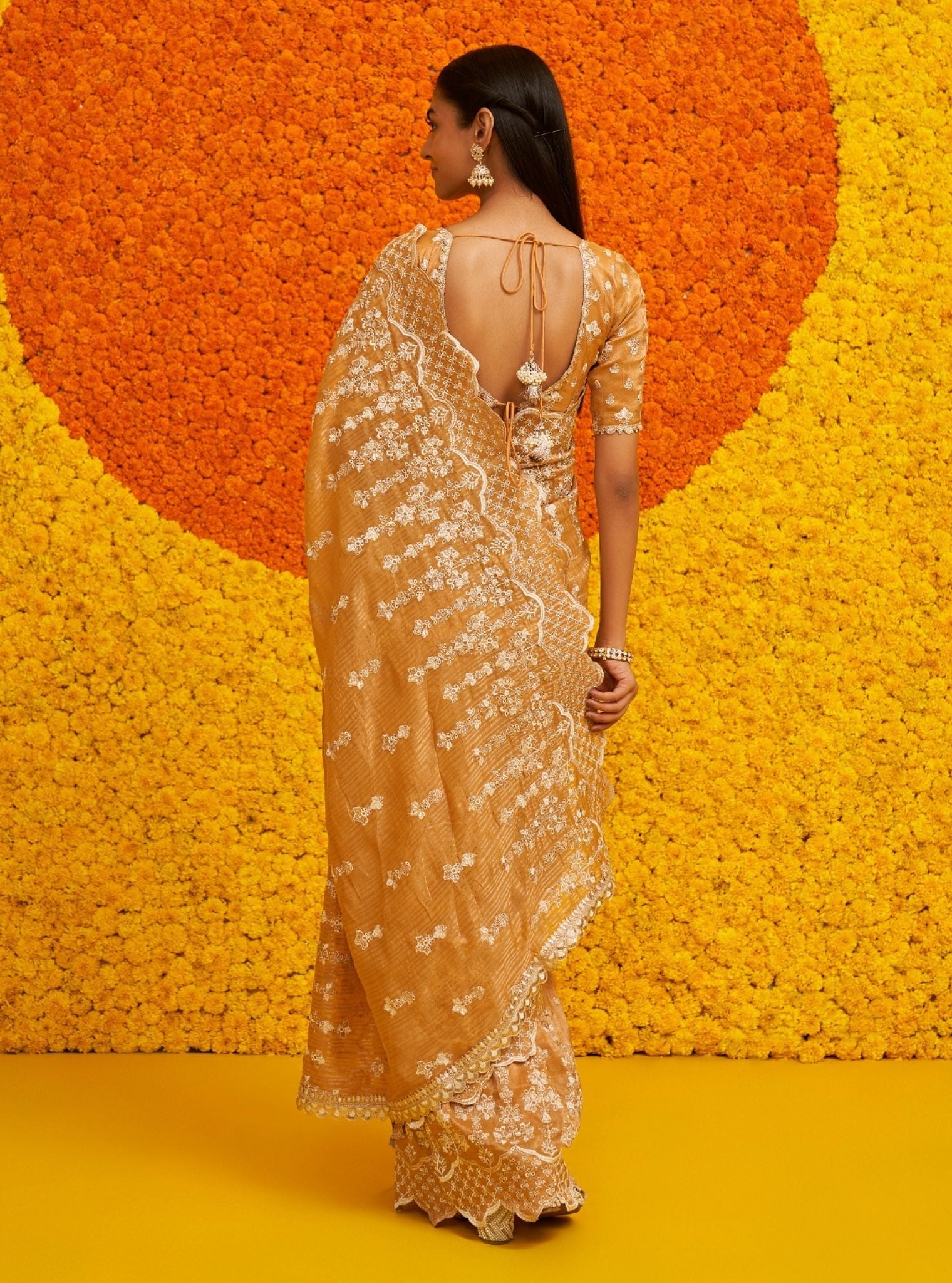 Khairiyat Banarsi + Royal Tissue Mustard Saree