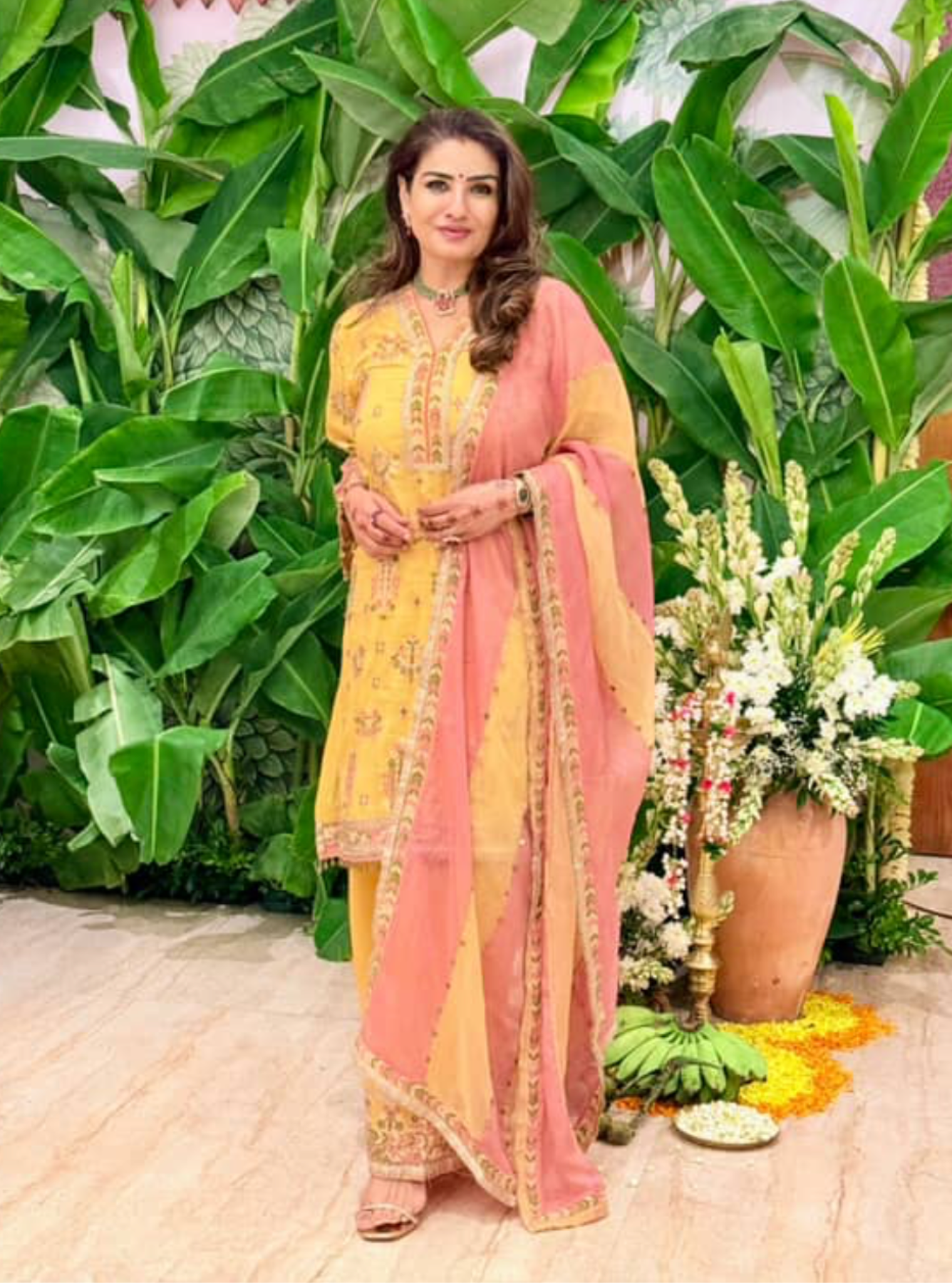 Noreya Lawn Mustard Kurta With Farshi Salwar