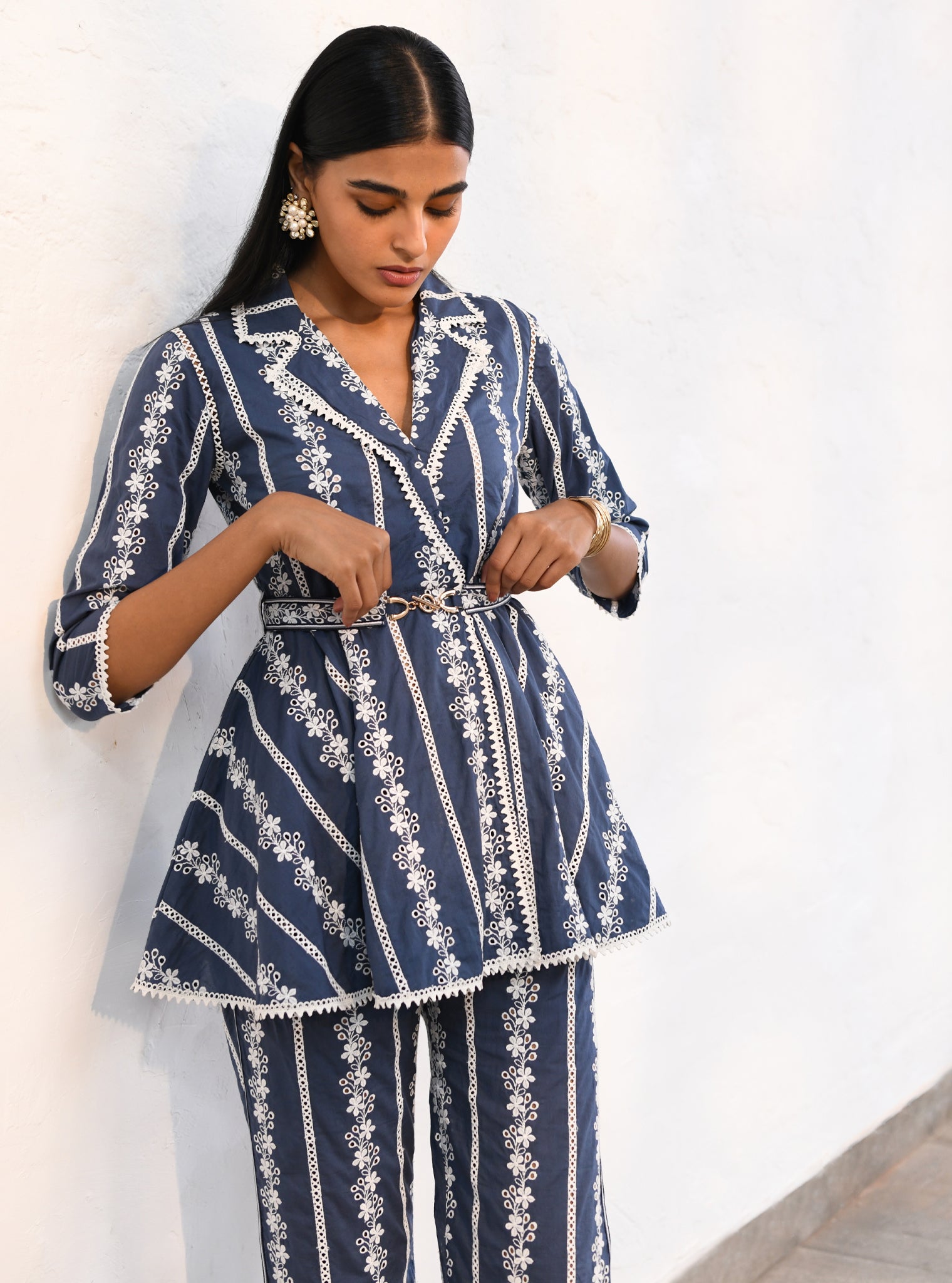 Bristol Cotton Navy Co-ord Set