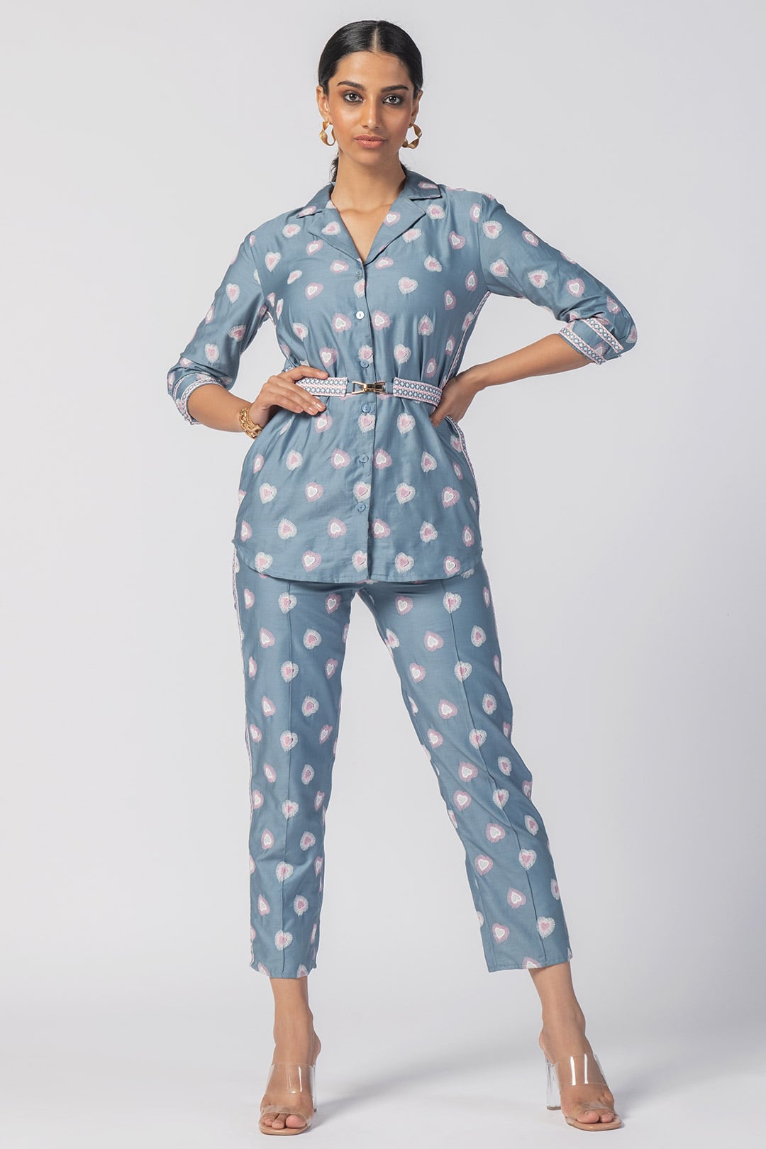 Caille Supima Cotton Blue Co-ord Set