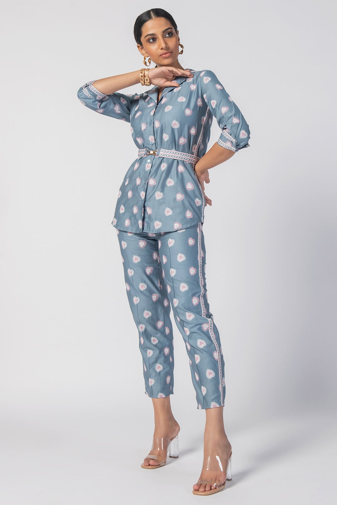 Caille Supima Cotton Blue Co-ord Set