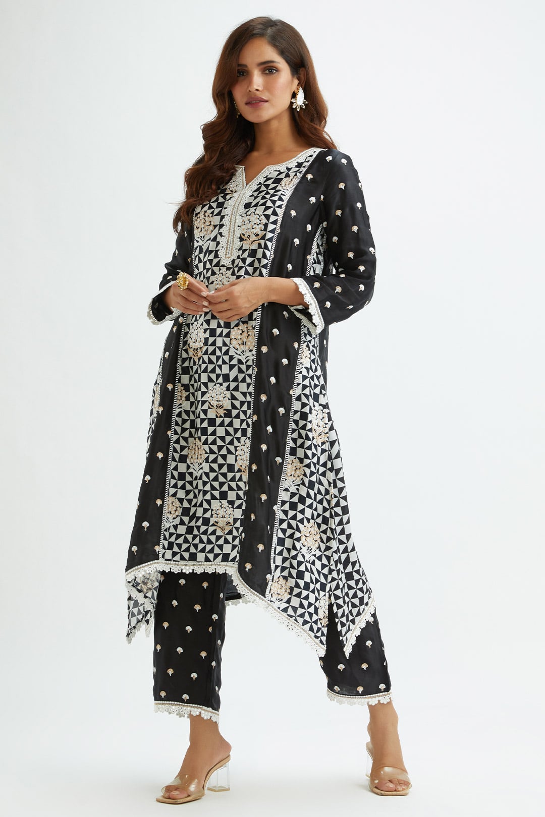 Derby Black Kurta