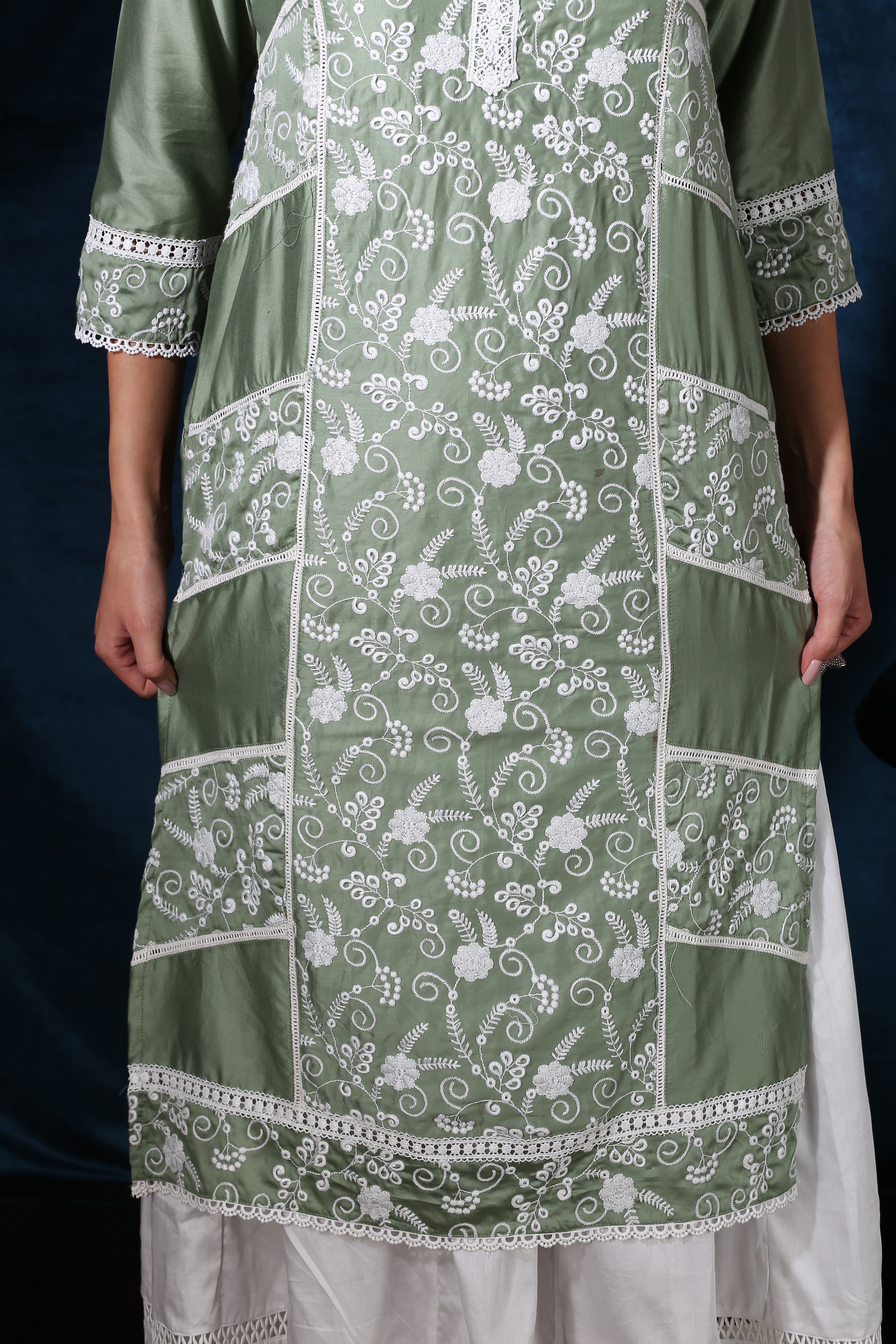 Scarlet Kurta Green