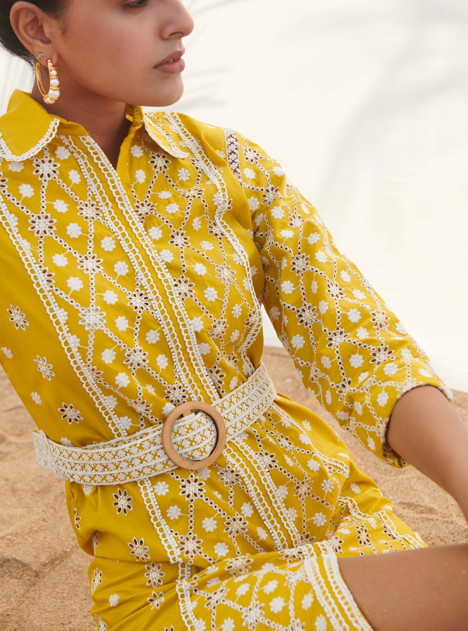 Periwinkle Cotton Yellow Dress