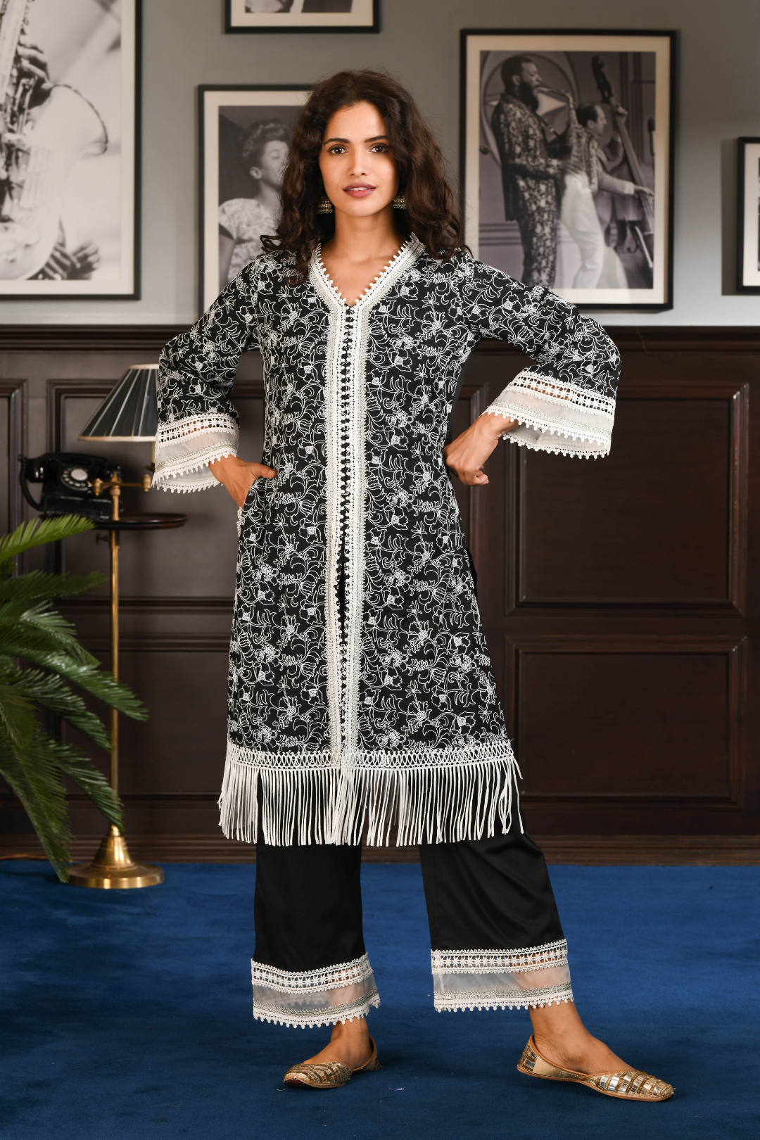 PIMA SATIN RAFA KURTA