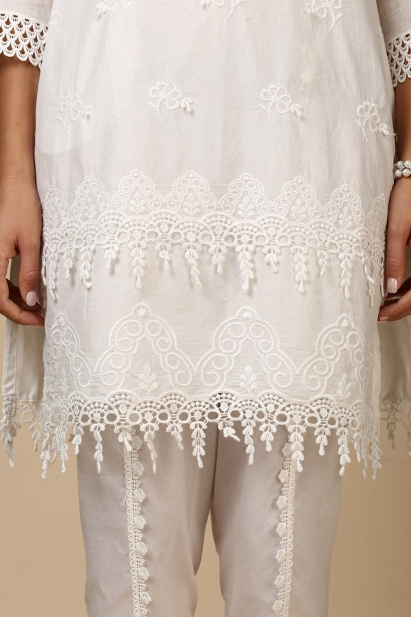Aster Kurta White