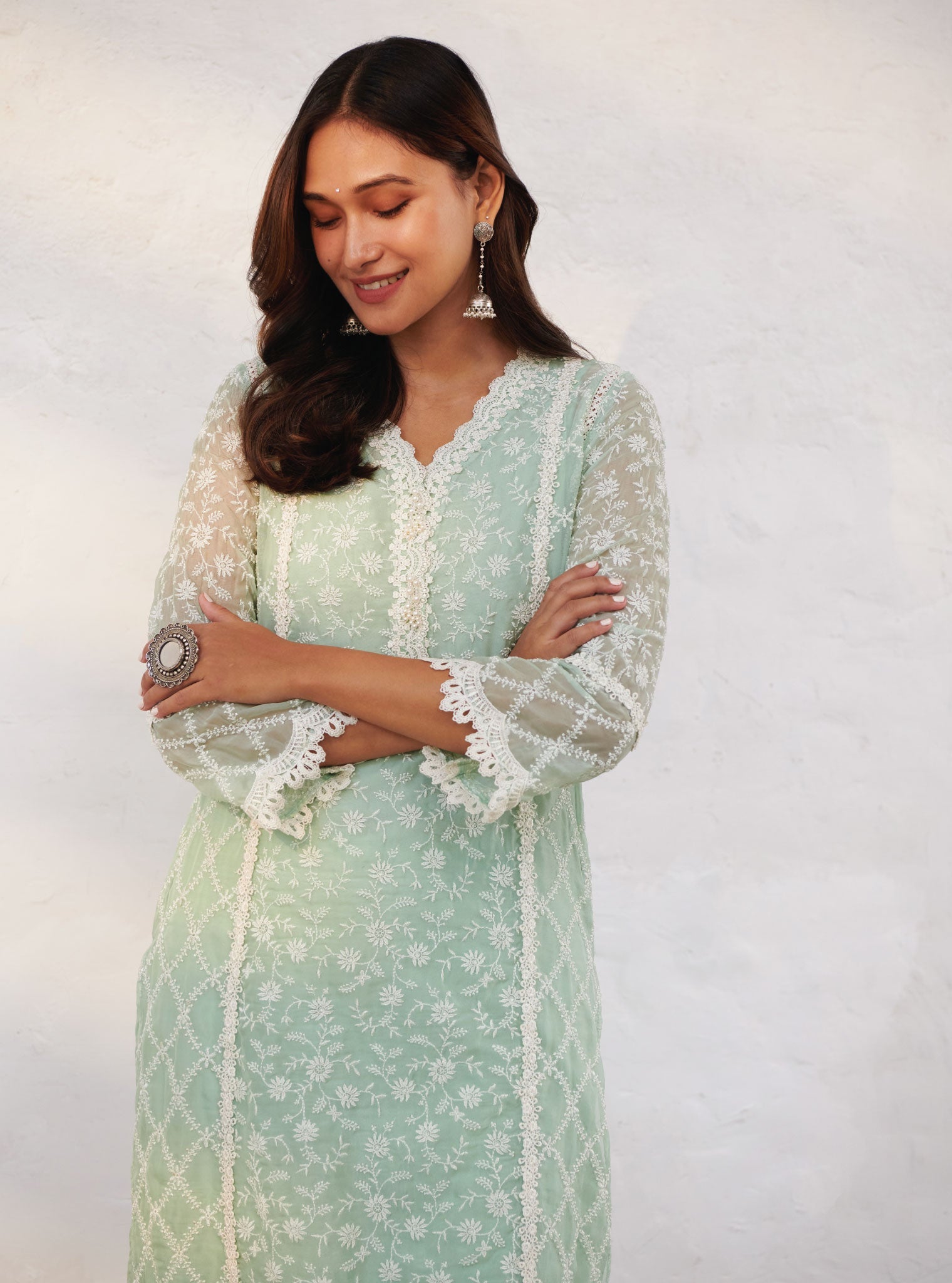 Mulmul Organza Sunderland Kurta