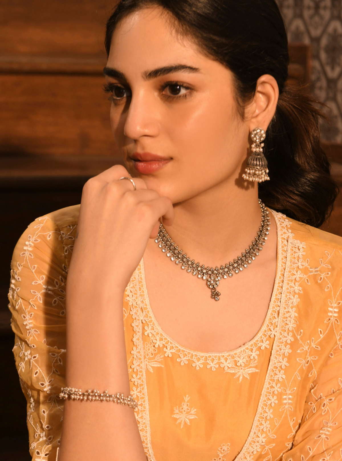 Pure Silver Inaaya Necklace