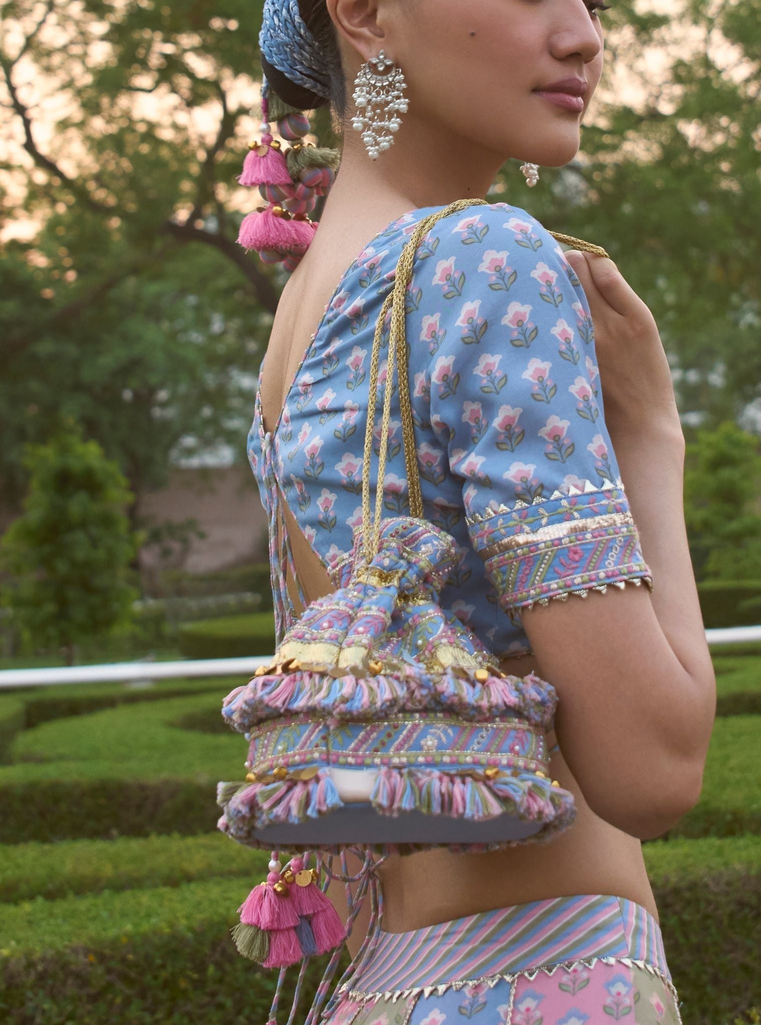 Maya Blue Potli Bag