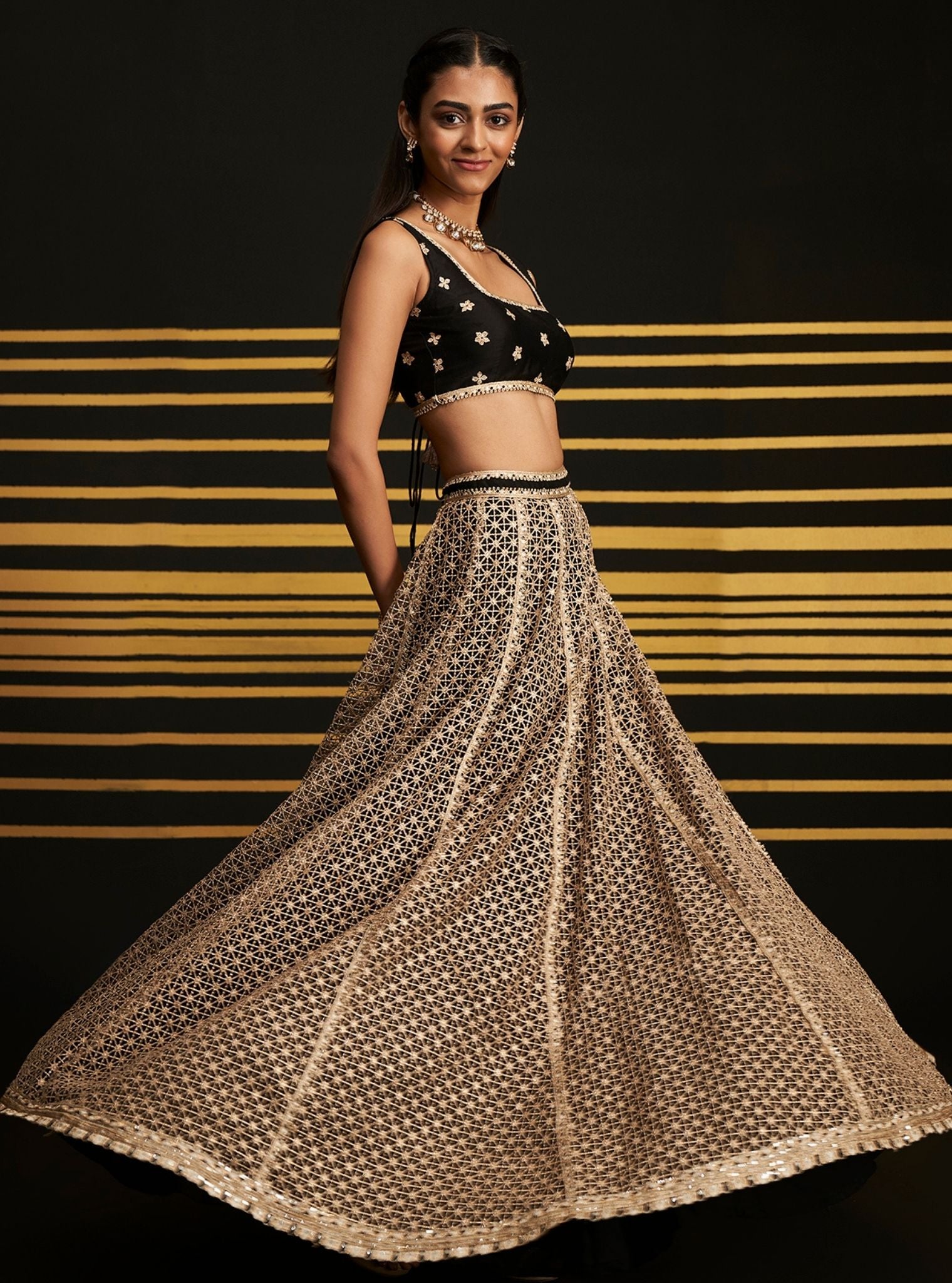 Mulmul Organza Rehnuma Black Dupatta