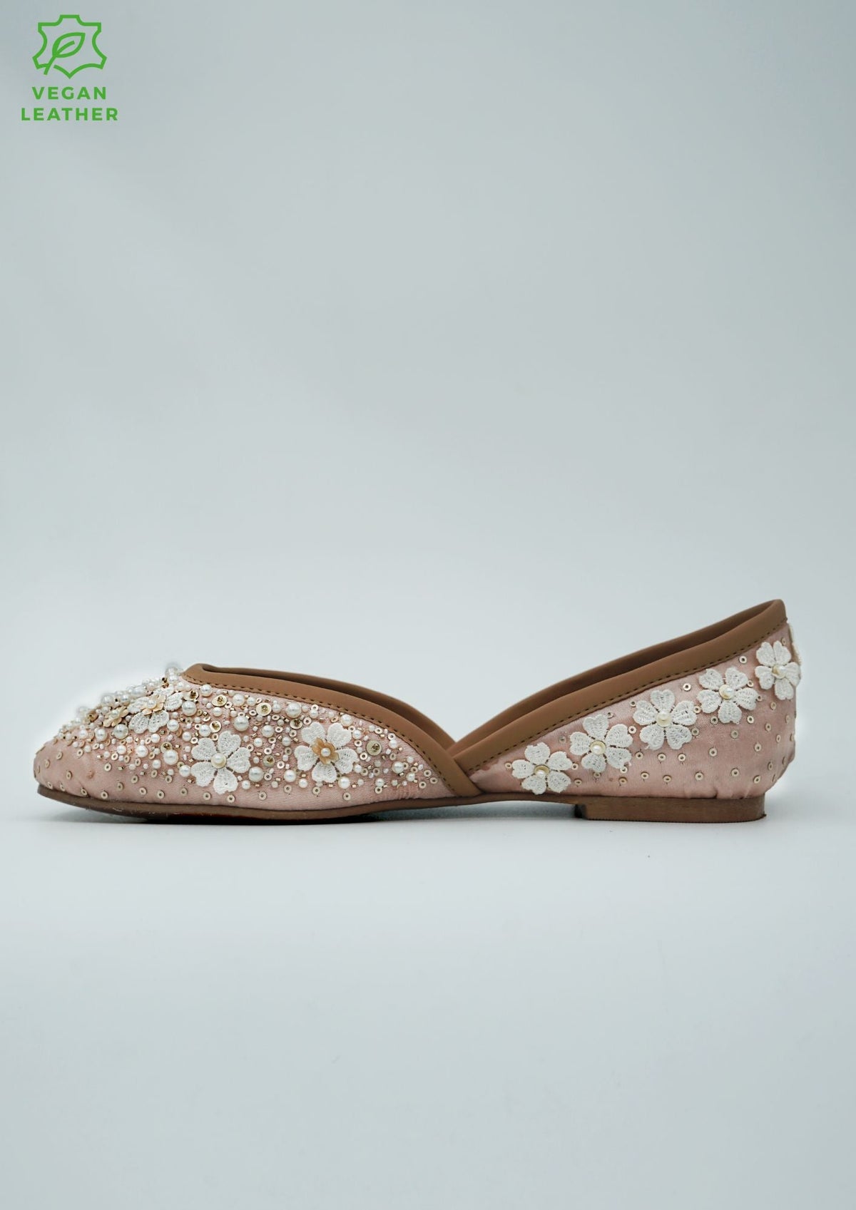 Eshaal Rose Gold Vegan Jutti