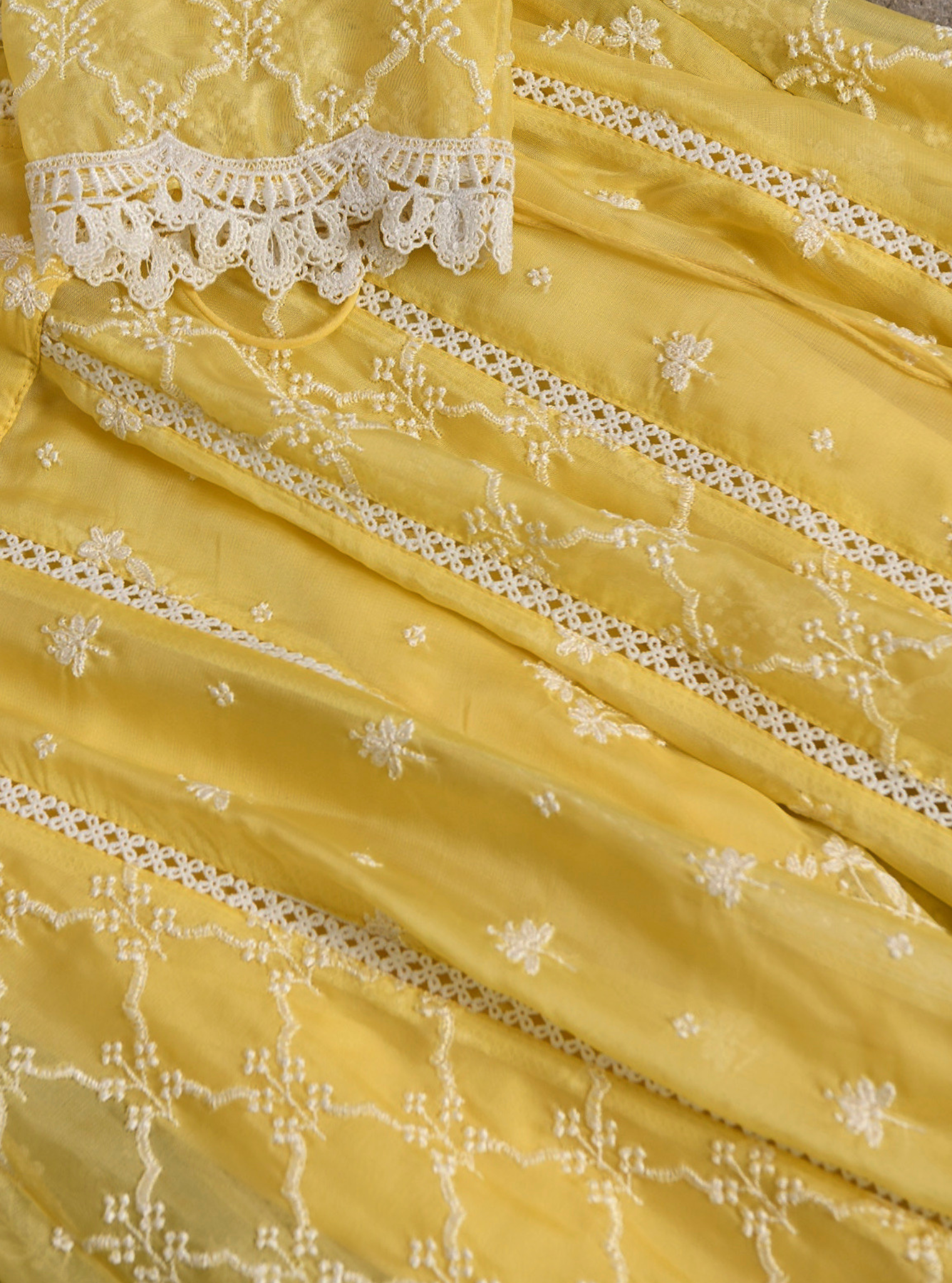Mulmul Organza Morey Anarkali Kurta