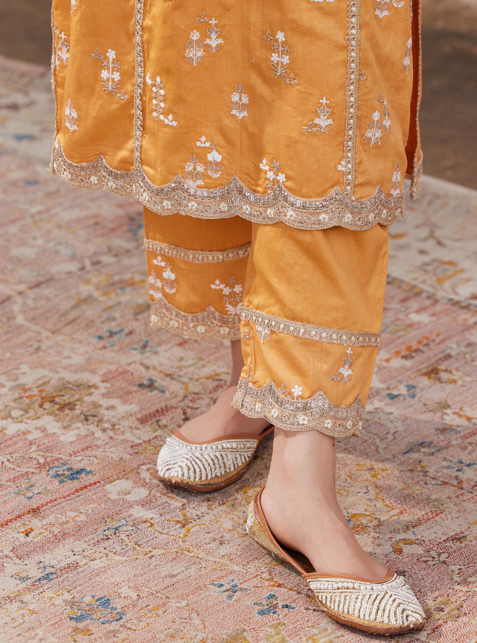 Mulmul Pima Nimisa Orange Pant