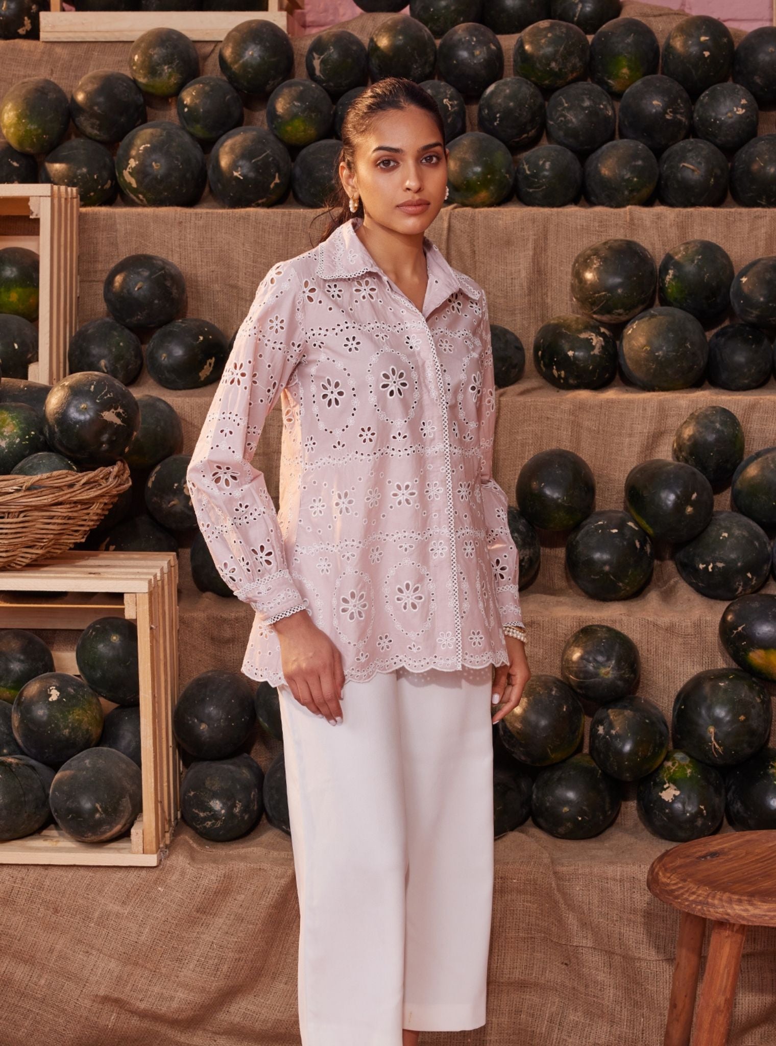 Sia Iconic Cotton Dusty Pink Shirt