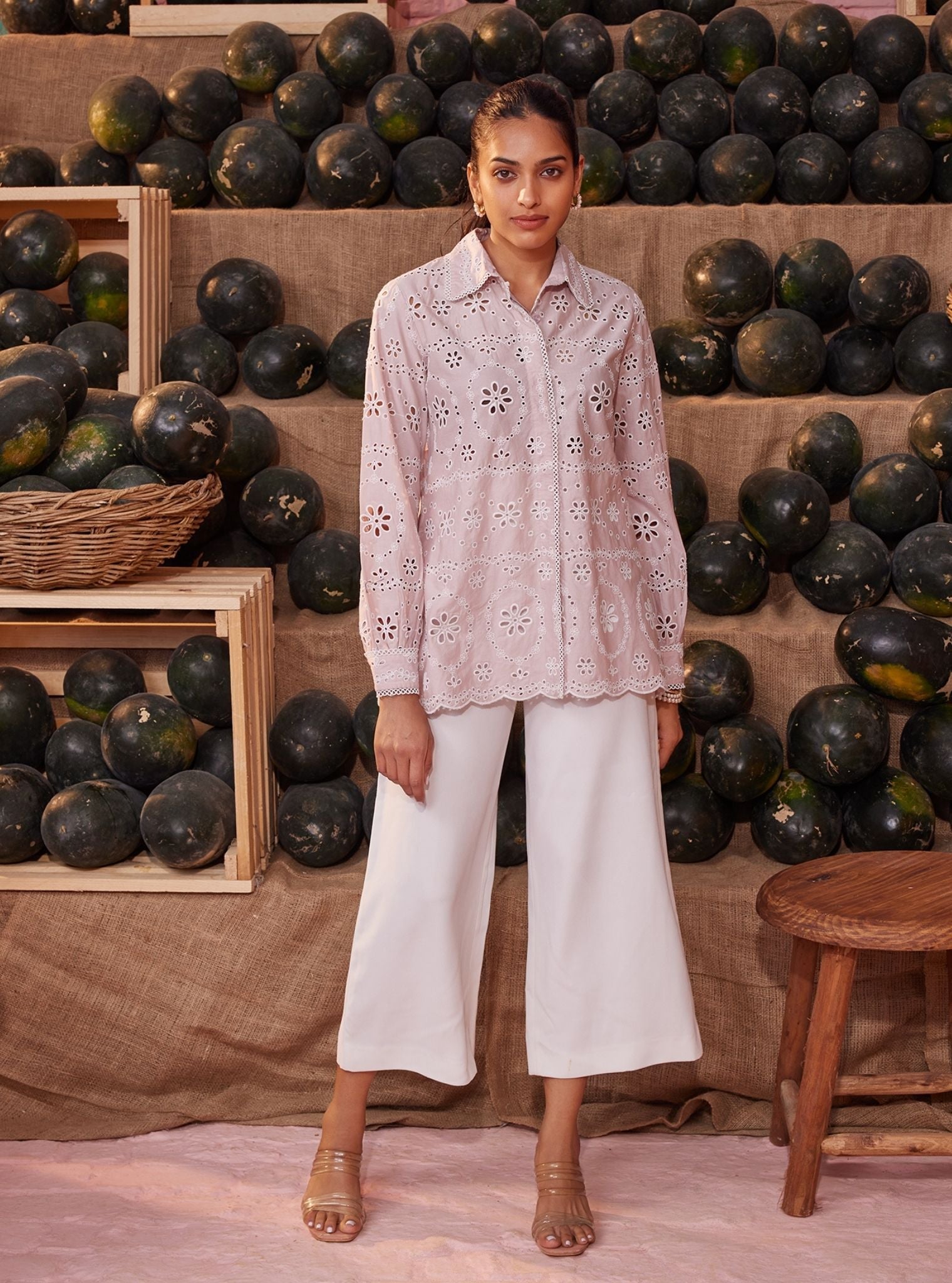 Sia Iconic Cotton Dusty Pink Shirt